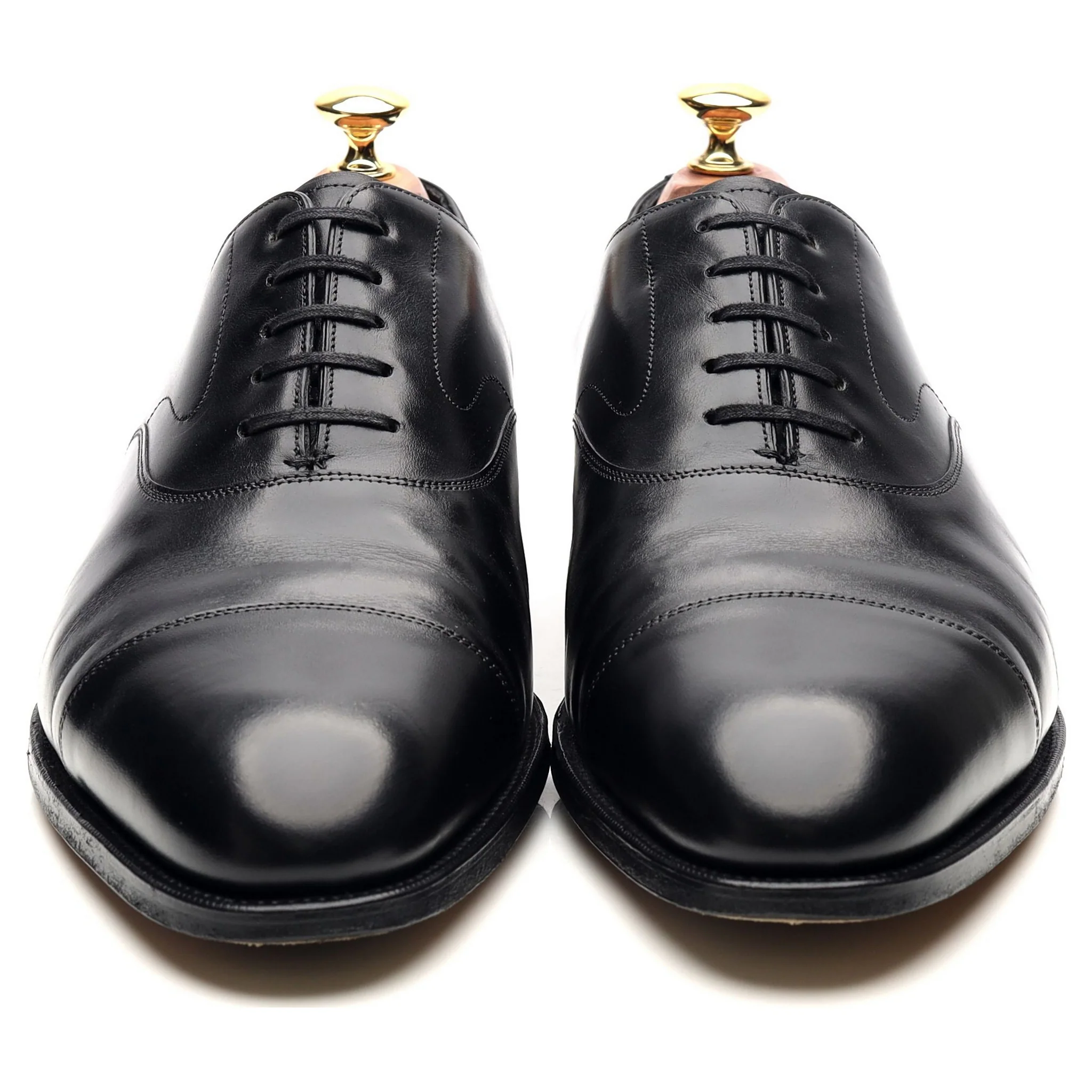'Chelsea' Black Leather Oxford UK 9.5 E - Image 8