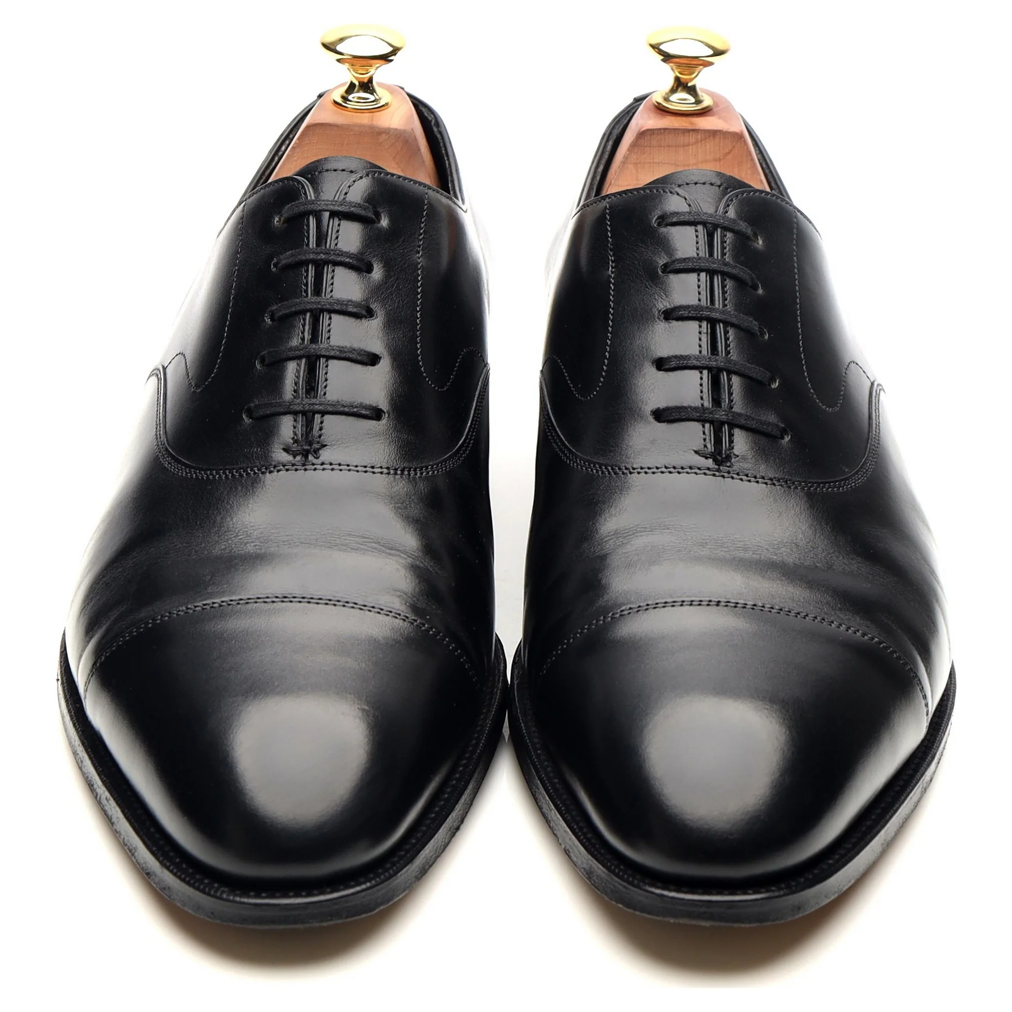 'Chelsea' Black Leather Oxford UK 9.5 E - Image 9