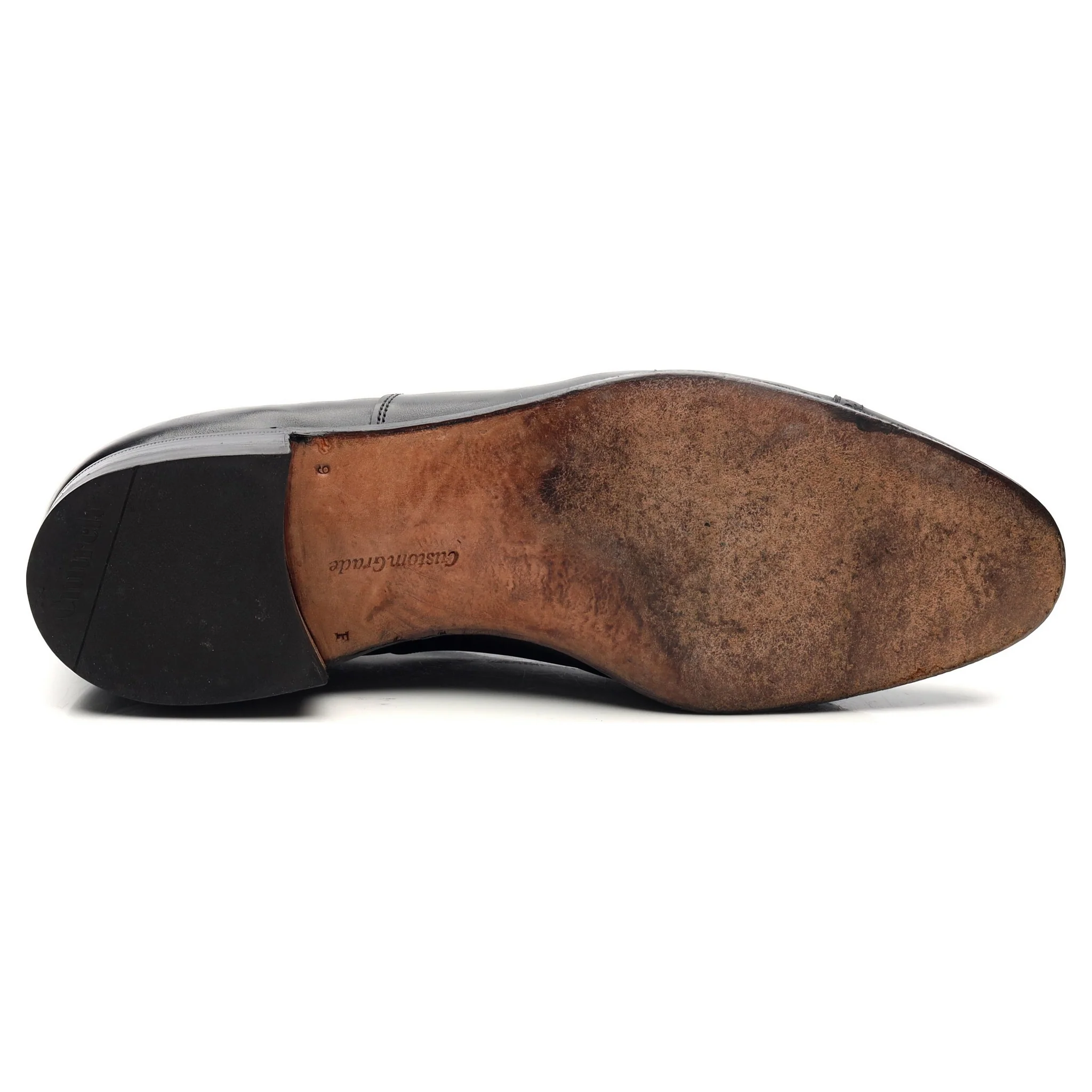 Vintage 'Belmont' Black Leather Oxford UK 9 F - Image 12