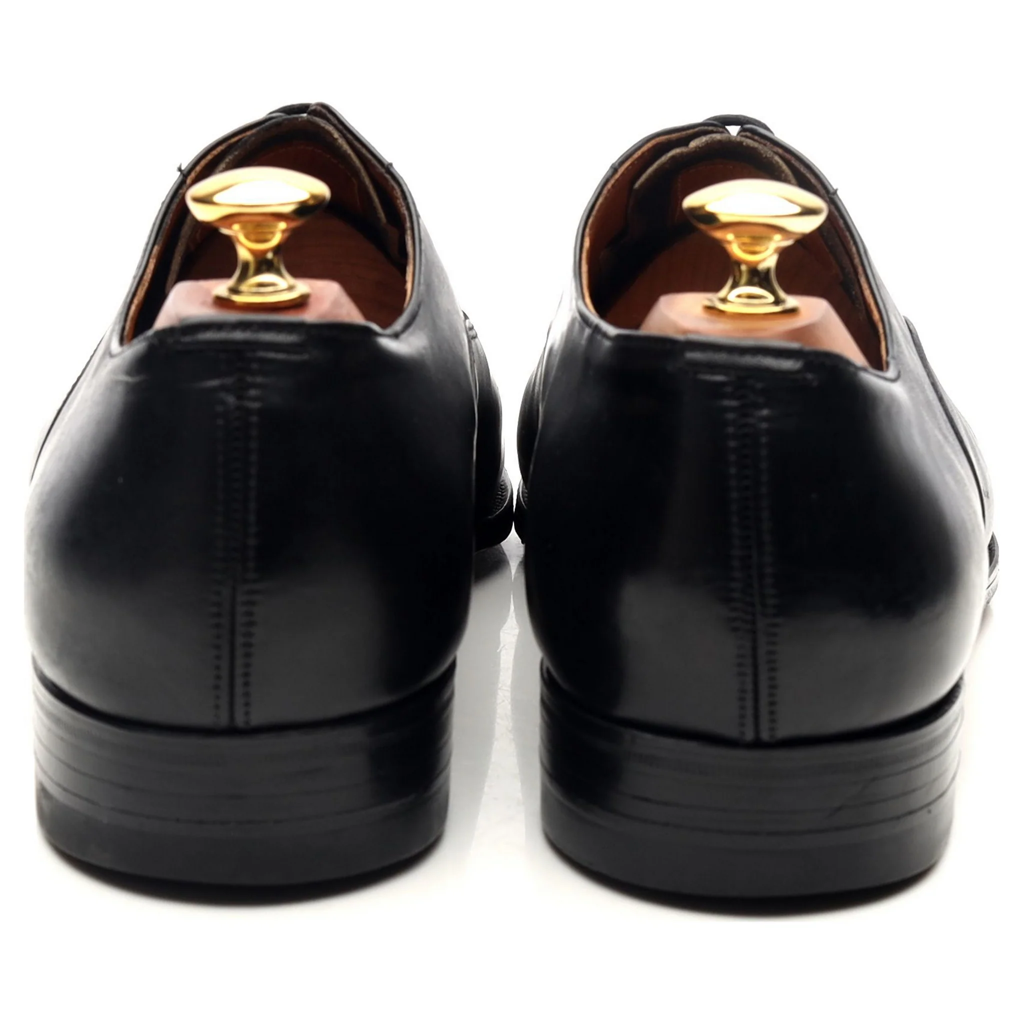 Vintage 'Belmont' Black Leather Oxford UK 9 F - Image 4
