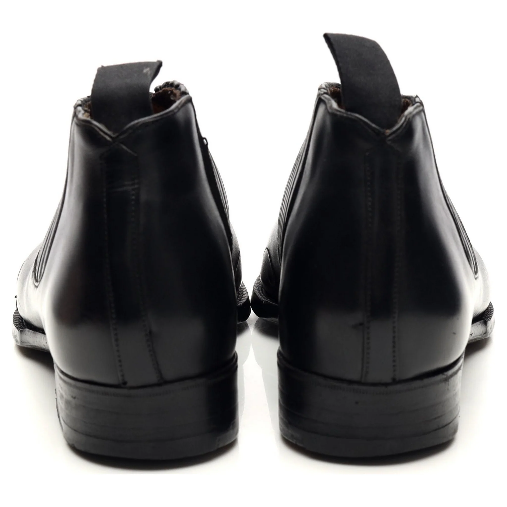 Bespoke Black Leather Slip On Ankle Boots UK 6 / UK 6.5 E - Image 4