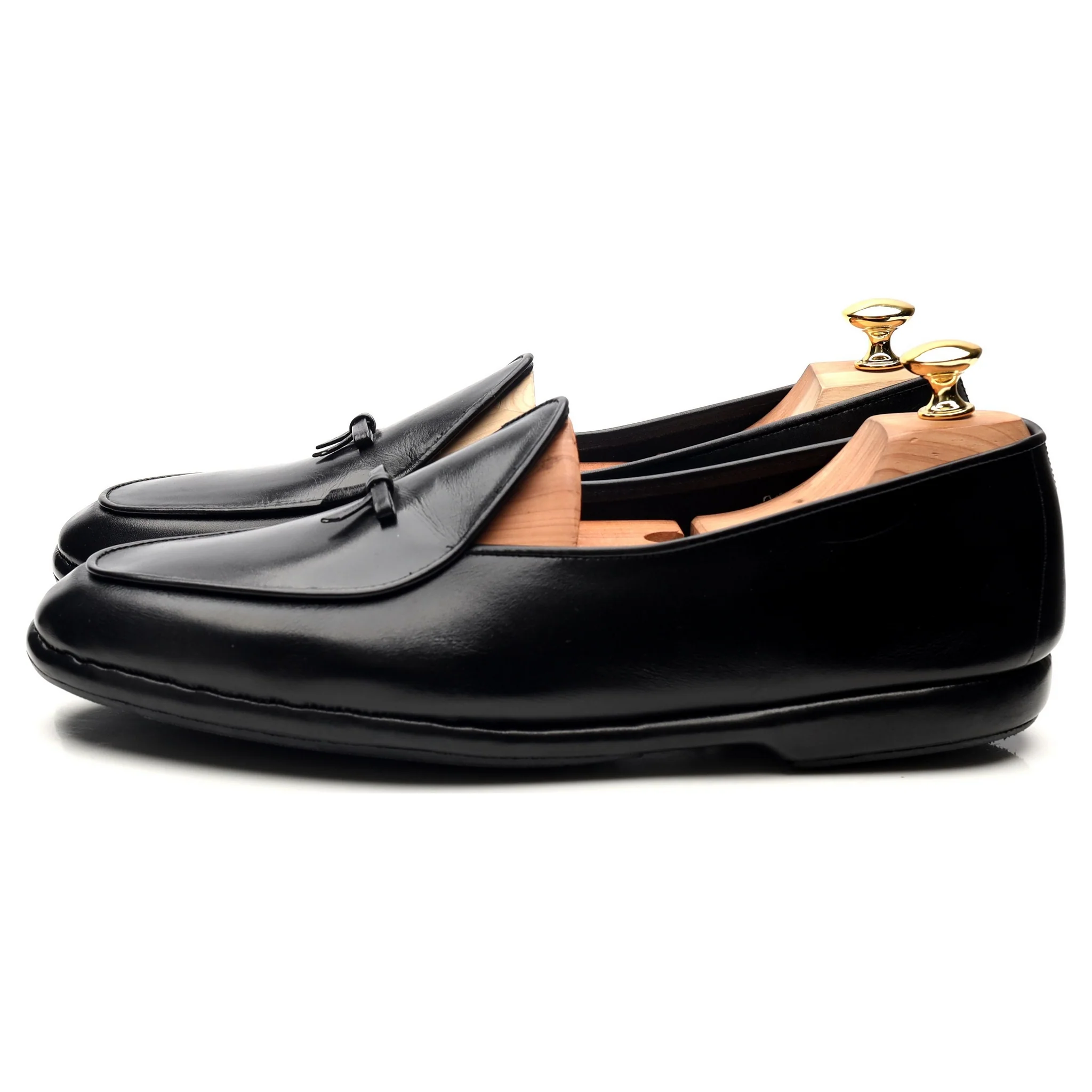'Mr. Casual' Black Leather Slip On Belgian Loafers UK 10 US 11 - Image 2