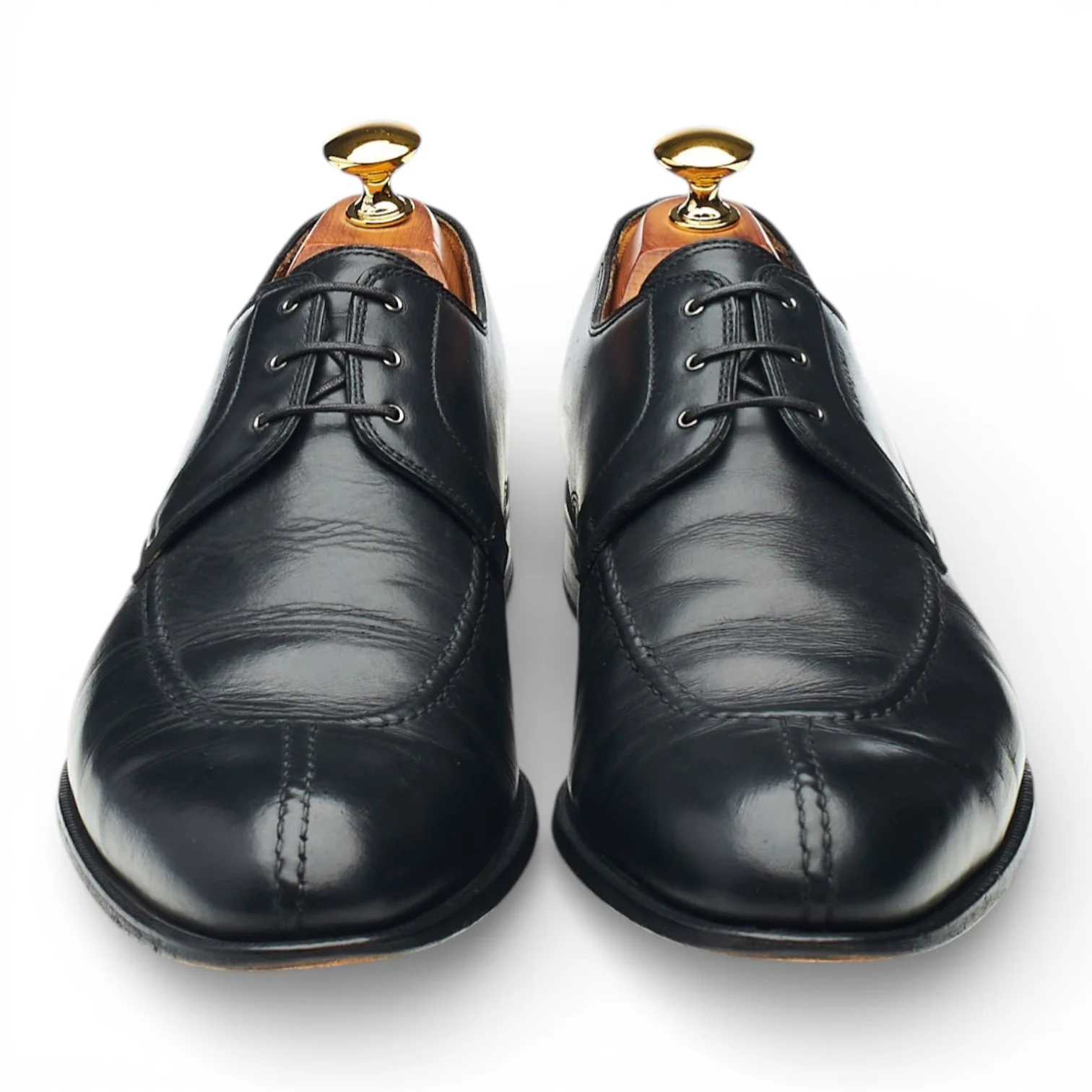 Black Leather Split Toe Derby UK 6 G - Image 2