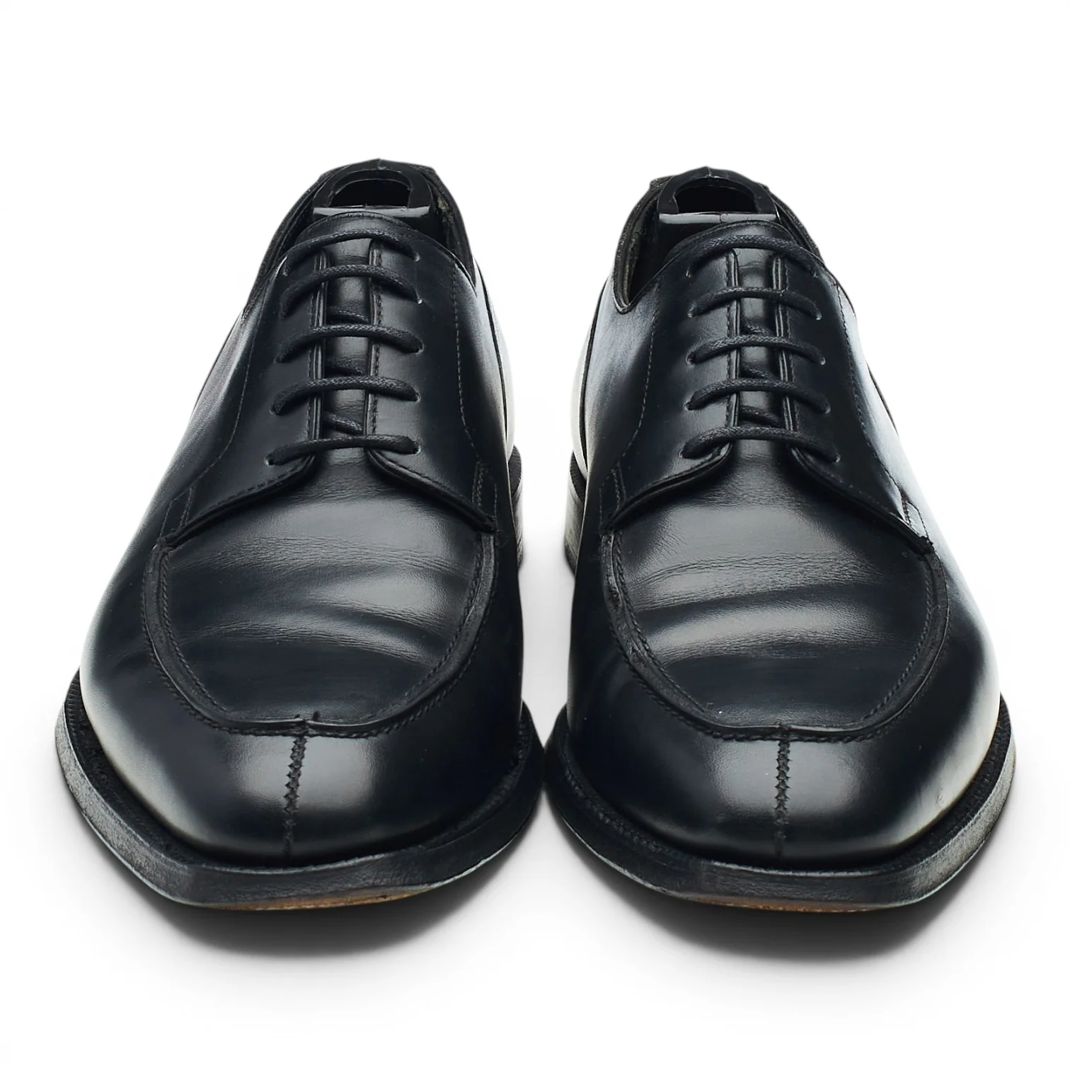Black Leather Split Toe Derby UK 7 E - Image 2