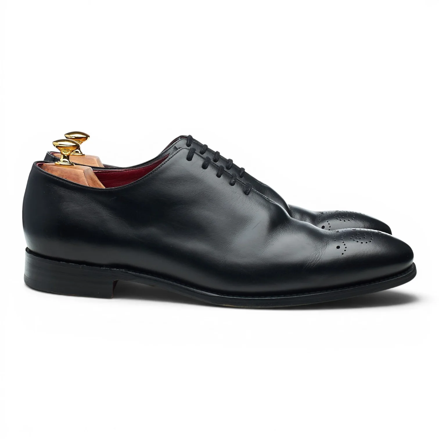 Black Leather Wholecut Oxford UK 11