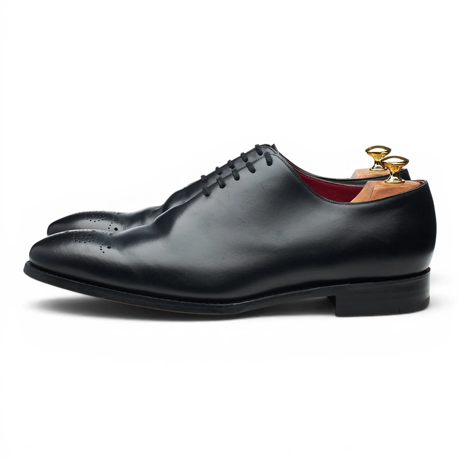 Black Leather Wholecut Oxford UK 11 - Image 3