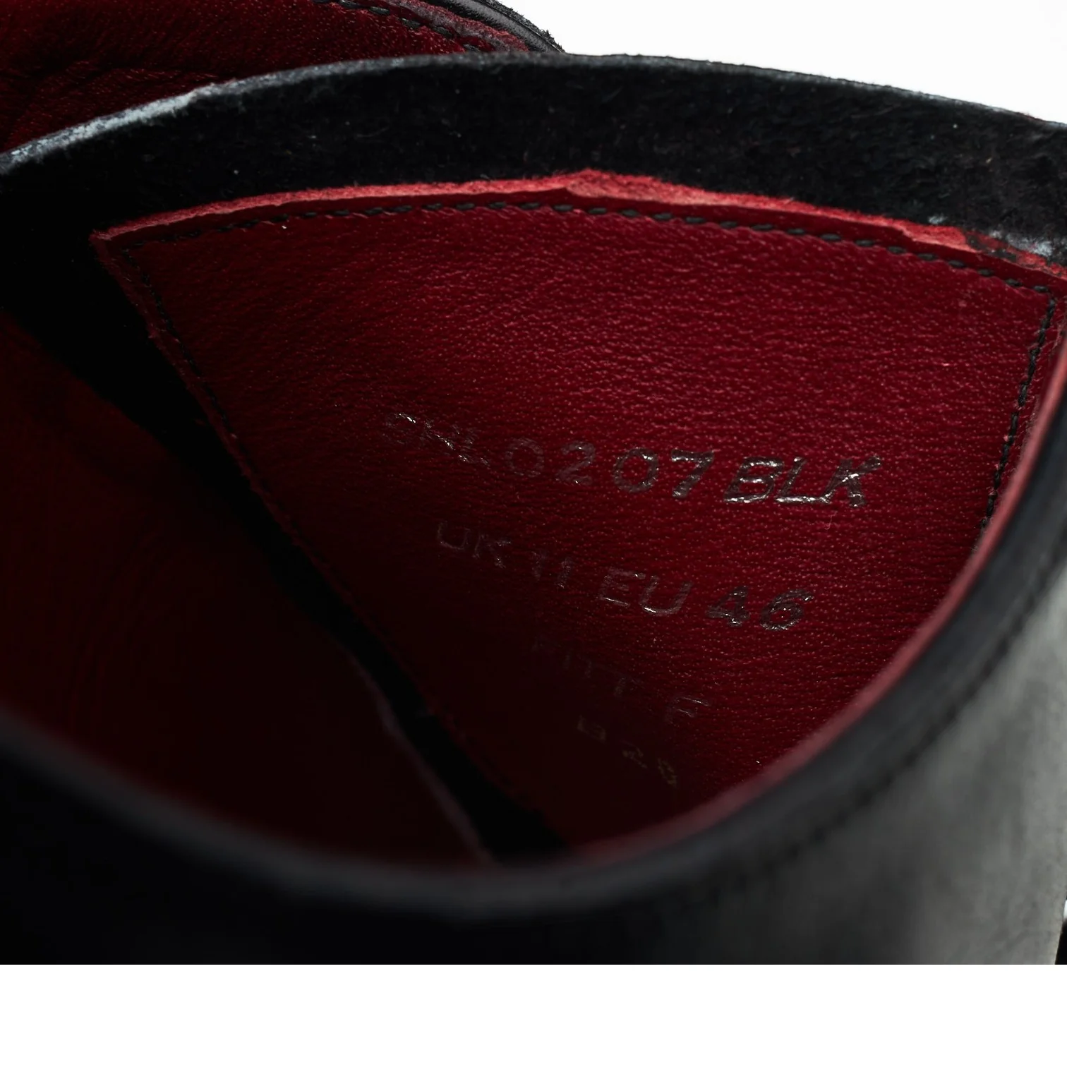 Black Leather Wholecut Oxford UK 11 - Image 7