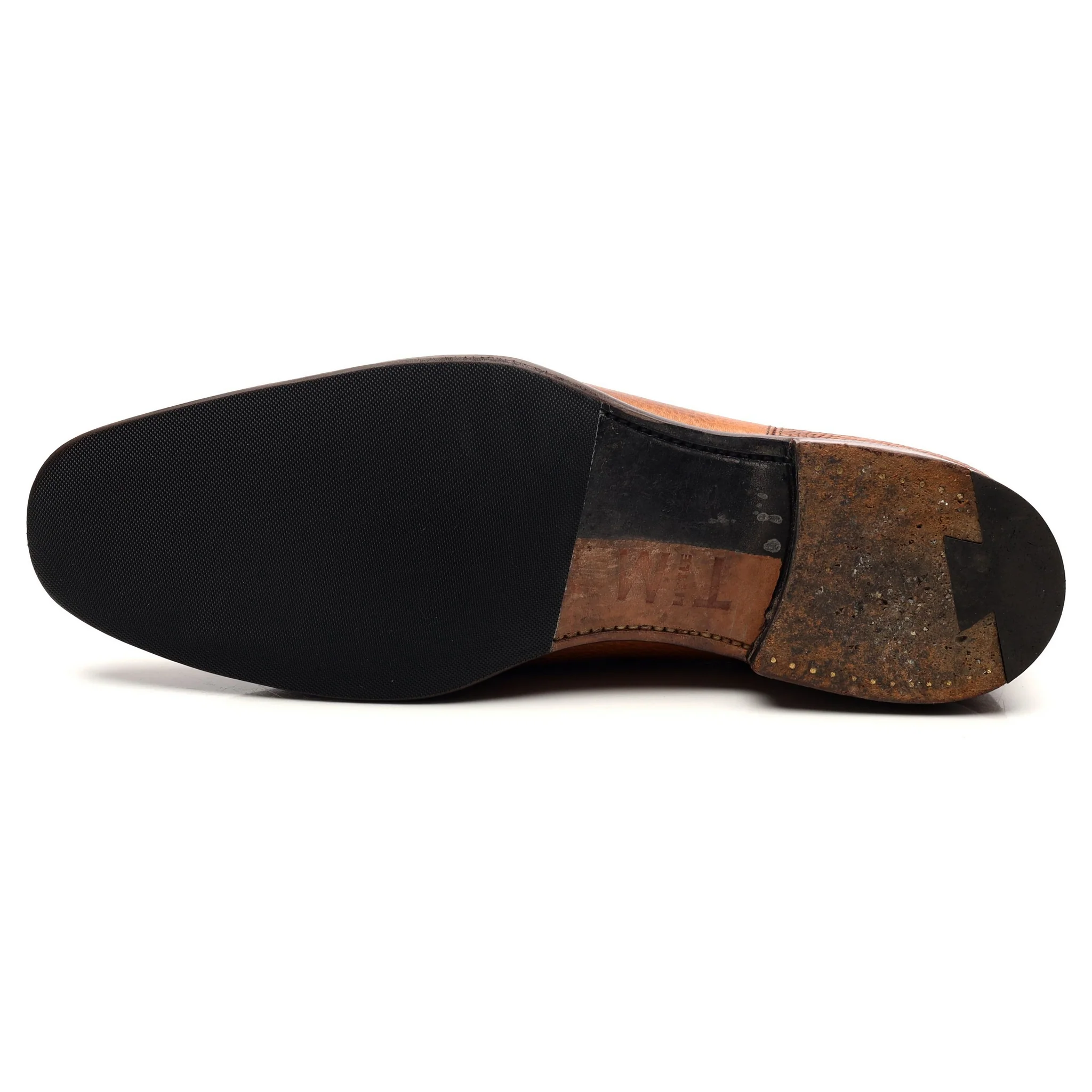 'Black Sole 6' Tan Brown Leather Chelsea Boots UK 8 F - Image 12
