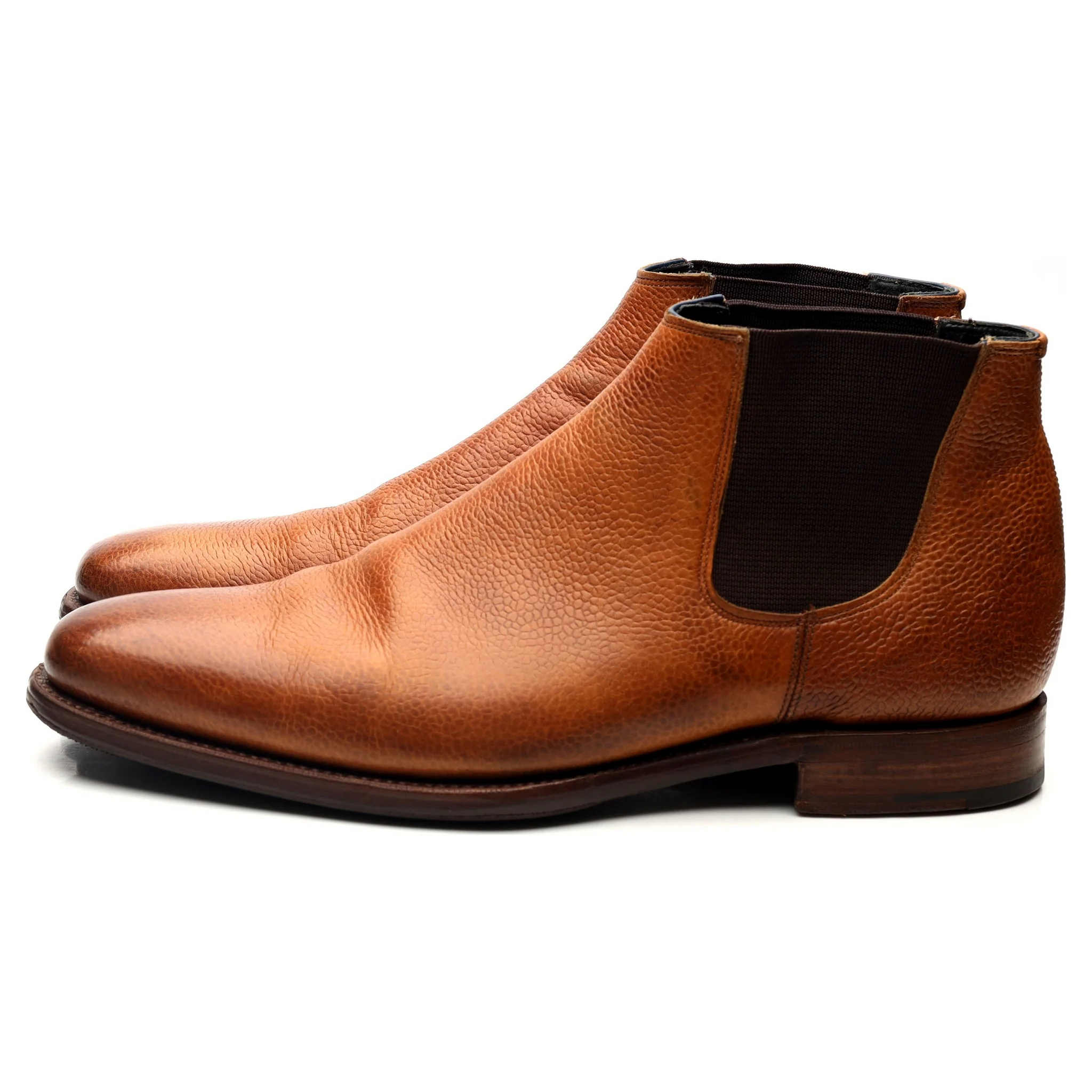 'Black Sole 6' Tan Brown Leather Chelsea Boots UK 8 F - Image 2
