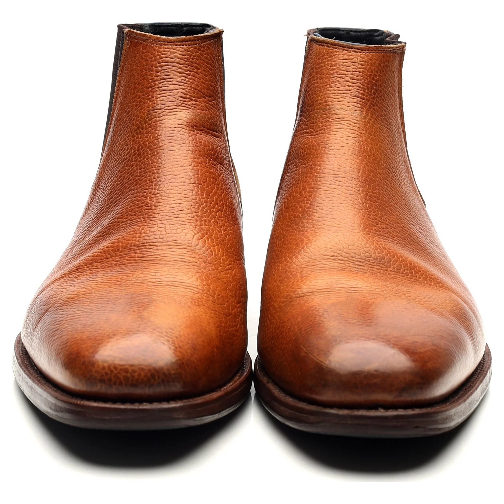'Black Sole 6' Tan Brown Leather Chelsea Boots UK 8 F - Image 8