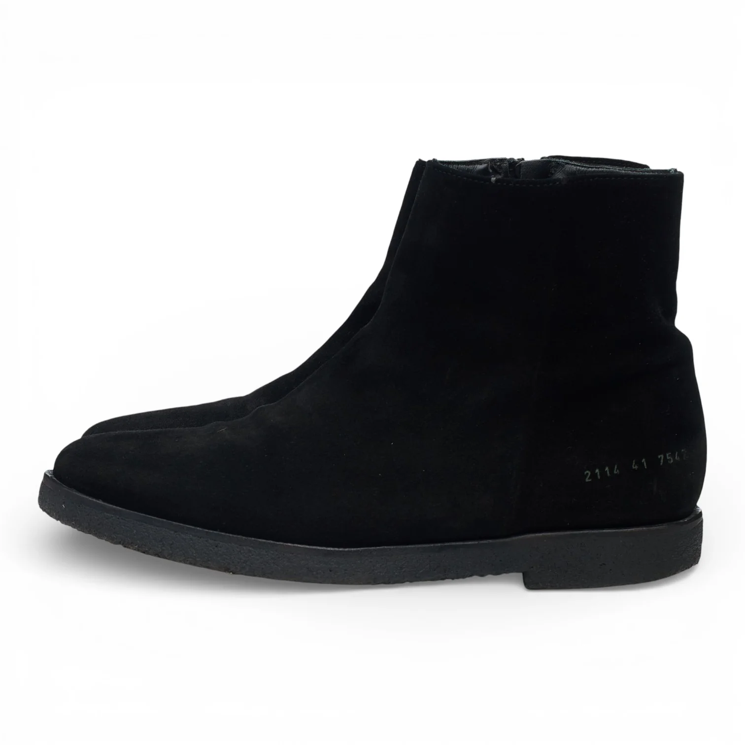 Black Suede Boots UK 7 EU 41 - Image 3