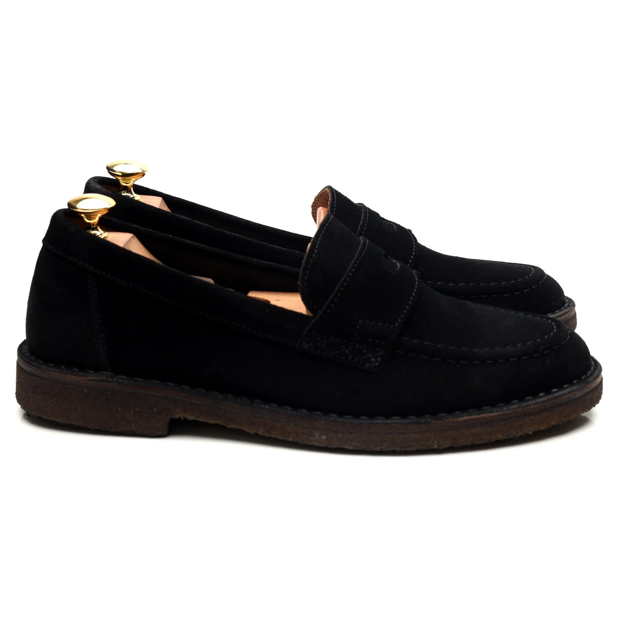 'Canal' Black Suede Loafers UK 8 - Image 6