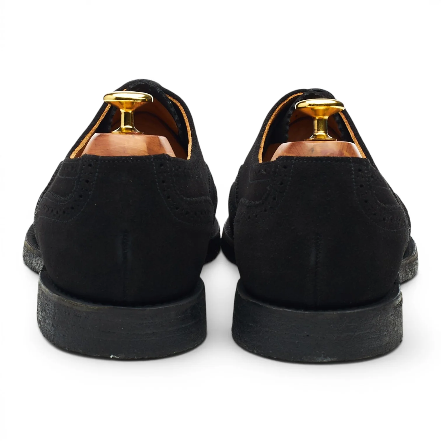 Black Suede Oxford Brogues UK 8.5 F - Image 4