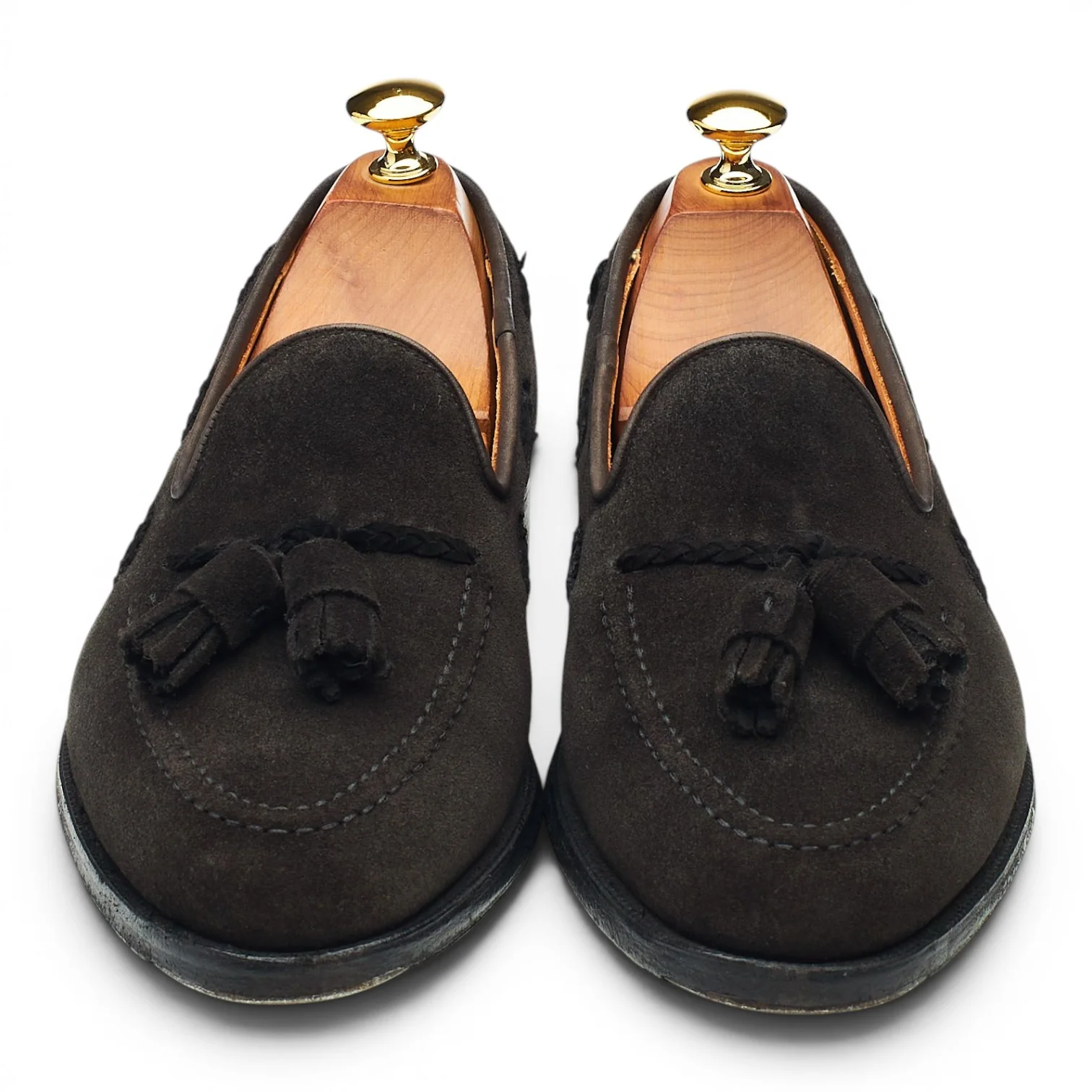 Black Suede Tassel Loafers UK 6.5 EX - Image 2