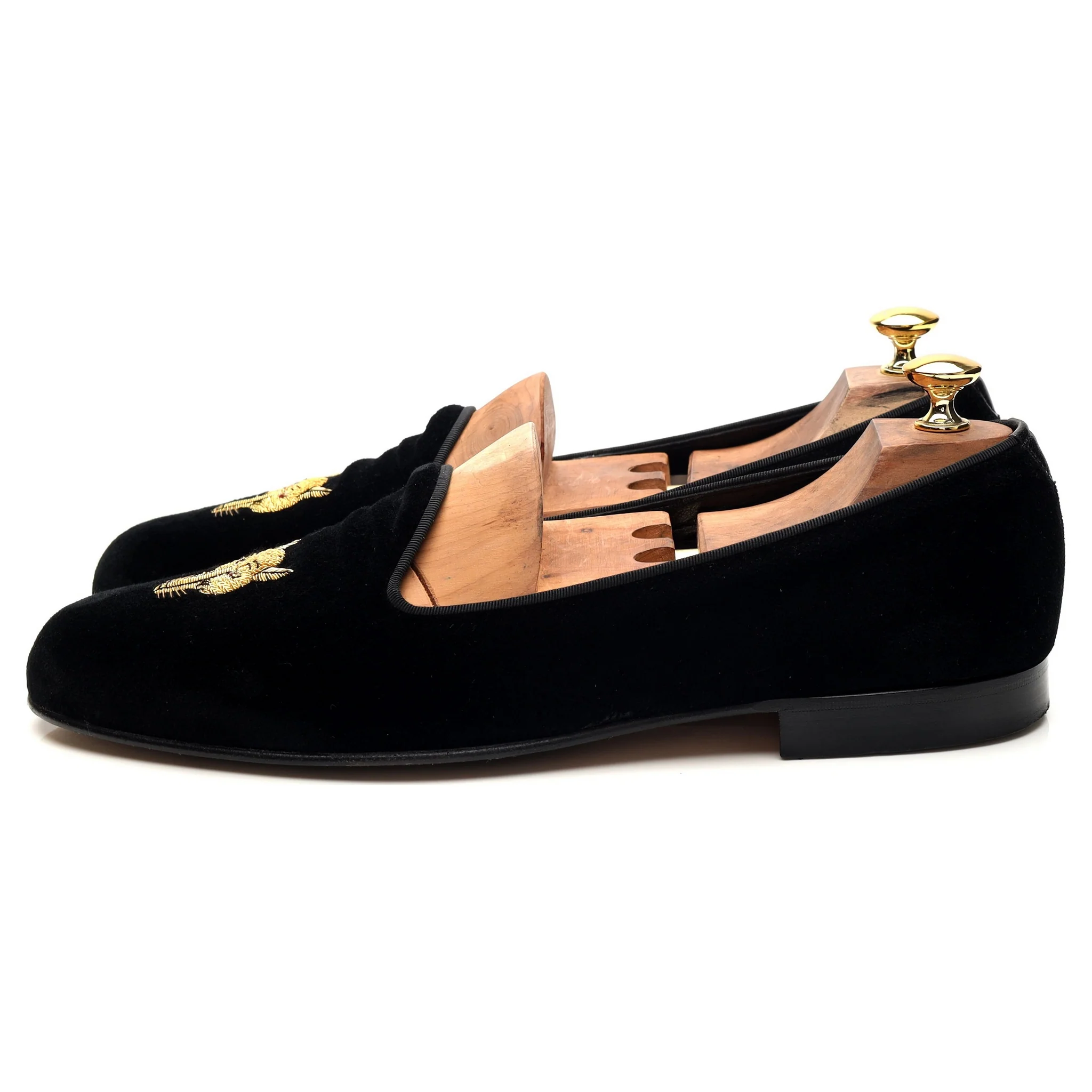 Black Velvet Slippers UK 10.5 E - Image 3
