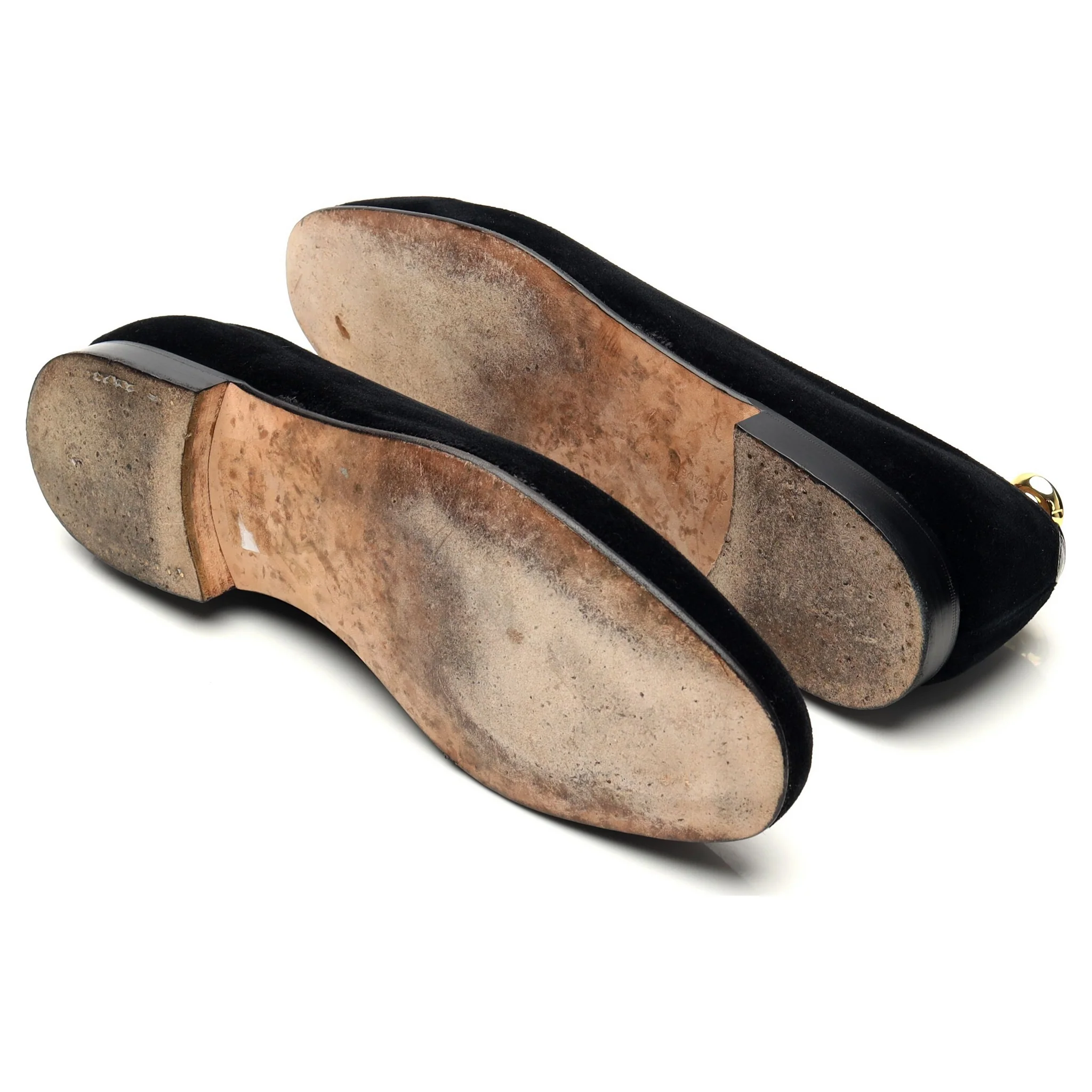 Black Velvet Slippers UK 10.5 E - Image 5