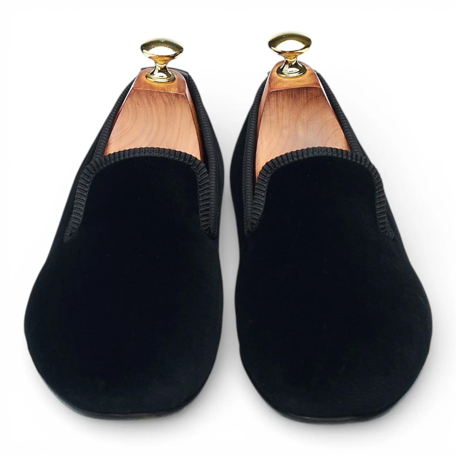 'Albert' Black Velvet Slippers UK 7.5 - Image 2