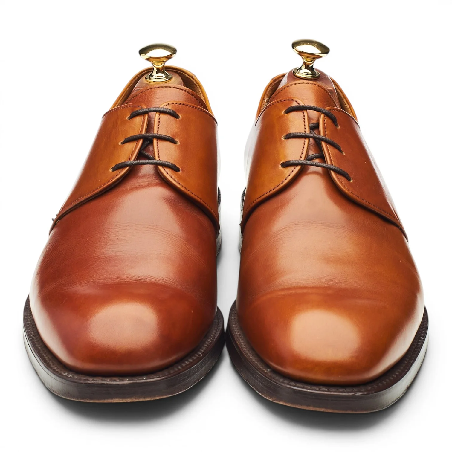 Vintage 'Bobby' Tan Brown Leather Derby UK 9 F - Image 2