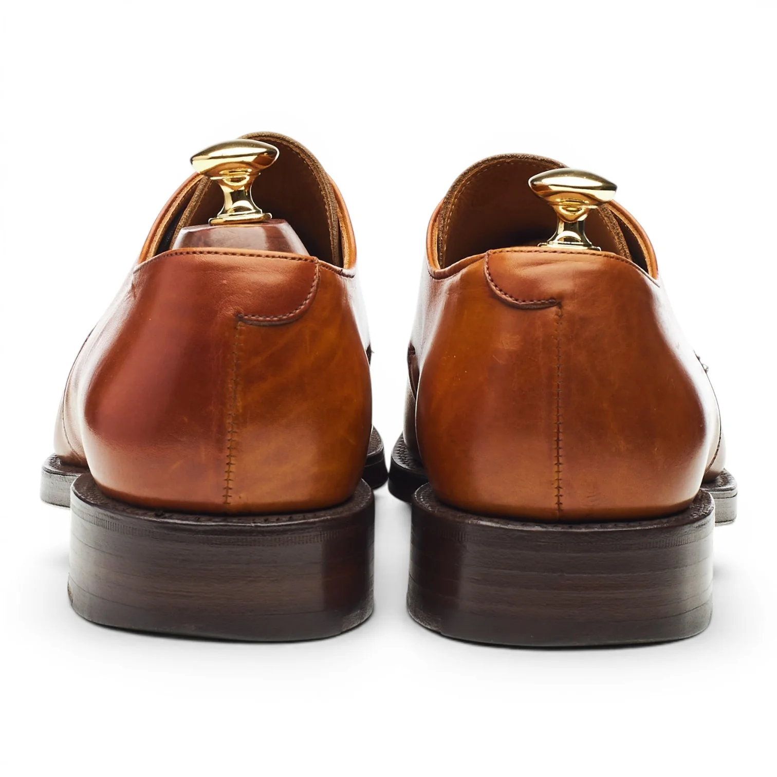 Vintage 'Bobby' Tan Brown Leather Derby UK 9 F - Image 4