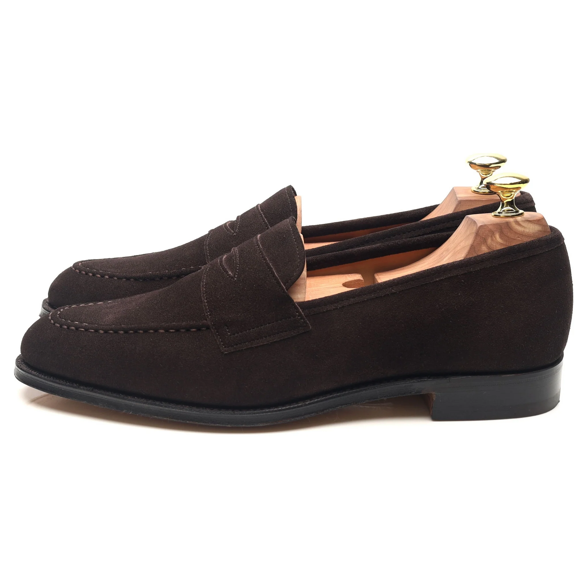 'Ebury' Dark Brown Suede Loafers UK 7.5 F - Image 2