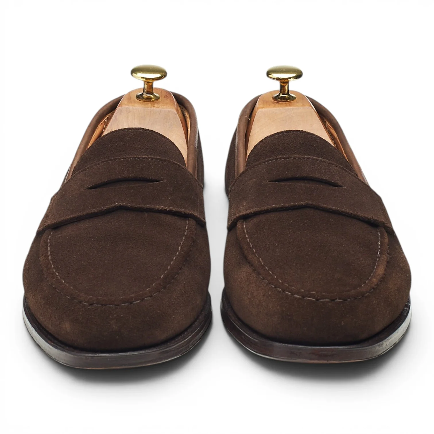 'Boston' Dark Brown Suede Loafers UK 8 E - Image 2