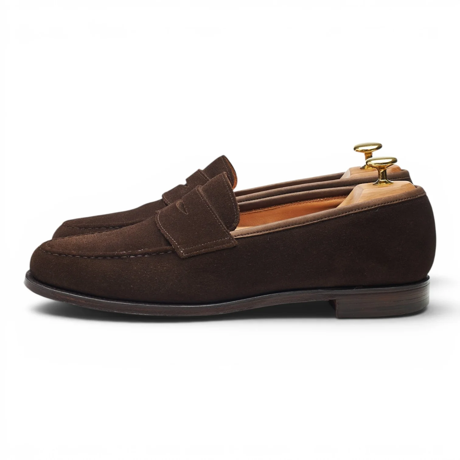 'Boston' Dark Brown Suede Loafers UK 8 E - Image 3