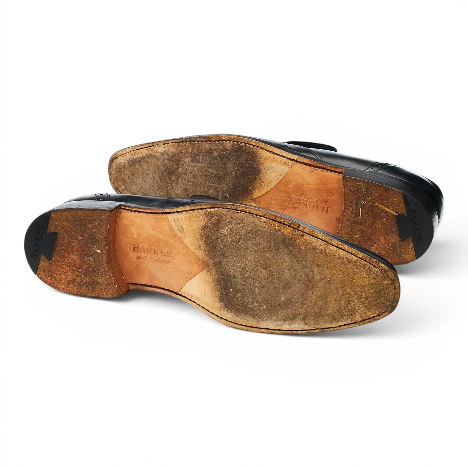 'Bourne' Black Leather Slip On Loafers UK 10 F - Image 5