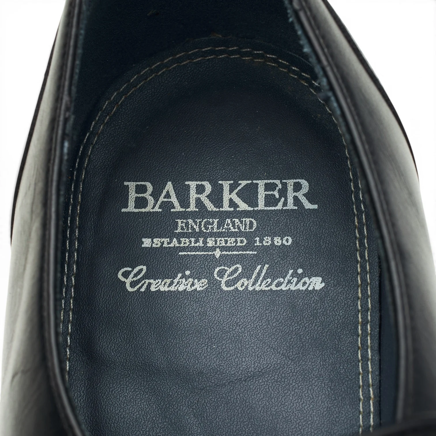 'Bourne' Black Leather Slip On Loafers UK 10 F - Image 6