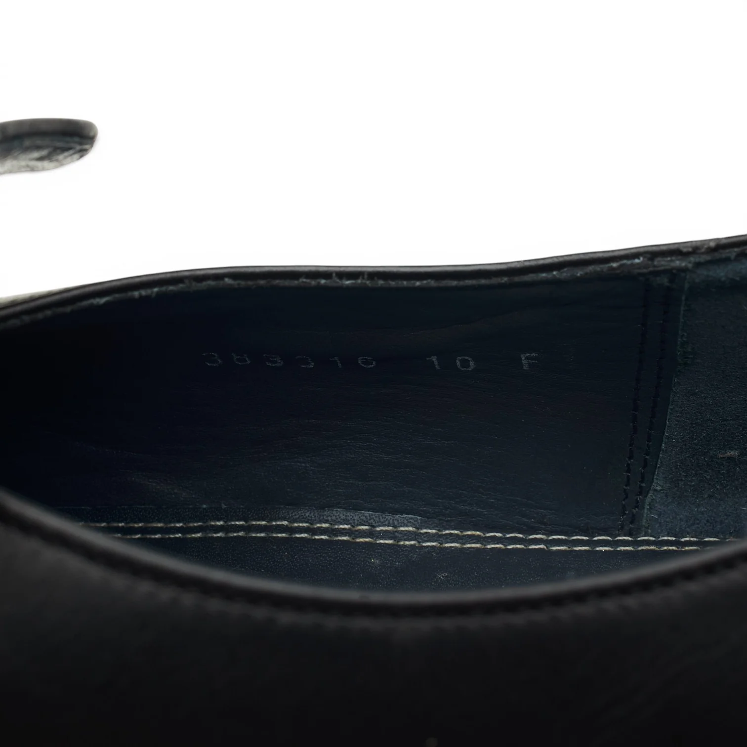 'Bourne' Black Leather Slip On Loafers UK 10 F - Image 7