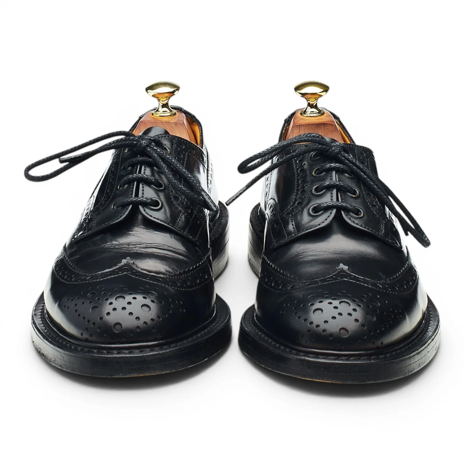 'Bourton' Black Leather Derby Brogues UK 7 - Image 2