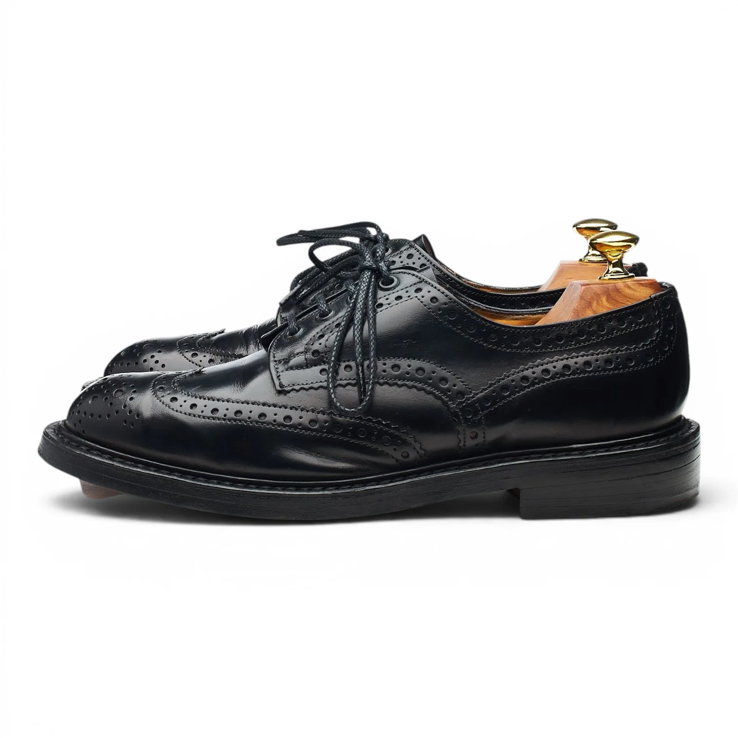 'Bourton' Black Leather Derby Brogues UK 7 - Image 3