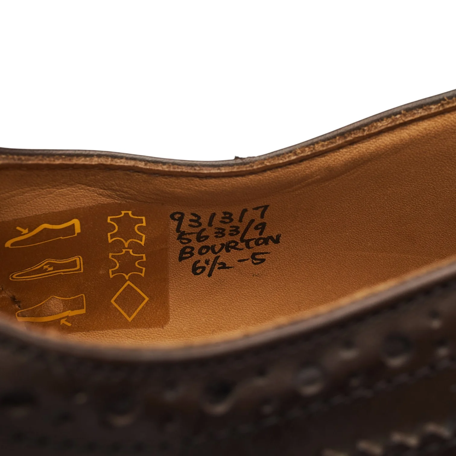 'Bourton' Dark Brown Leather Derby Brogues UK 6.5 - Image 7