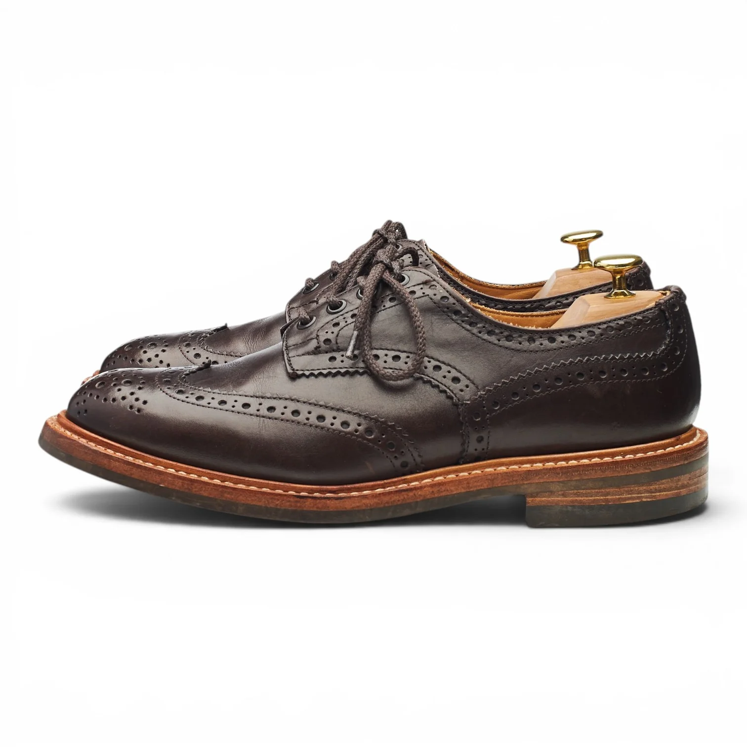 'Bourton' Dark Brown Leather Derby Brogues UK 8 - Image 3