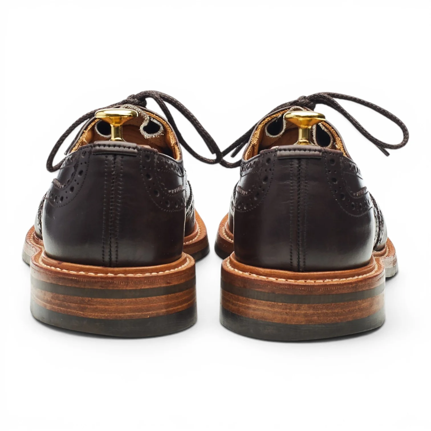 'Bourton' Dark Brown Leather Derby Brogues UK 8 - Image 4
