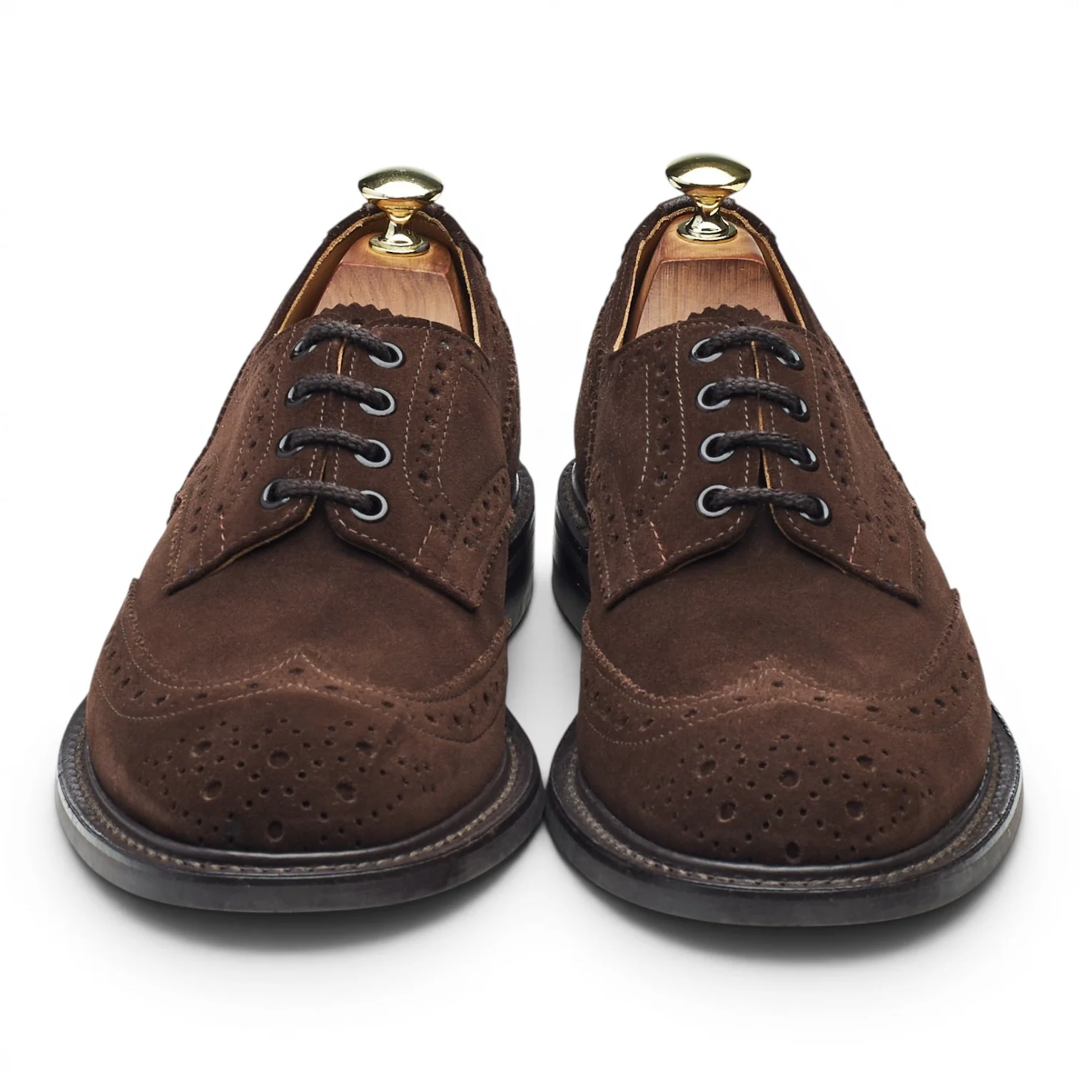 'Bourton' Dark Brown Suede Derby Brogues UK 7.5 - Image 2