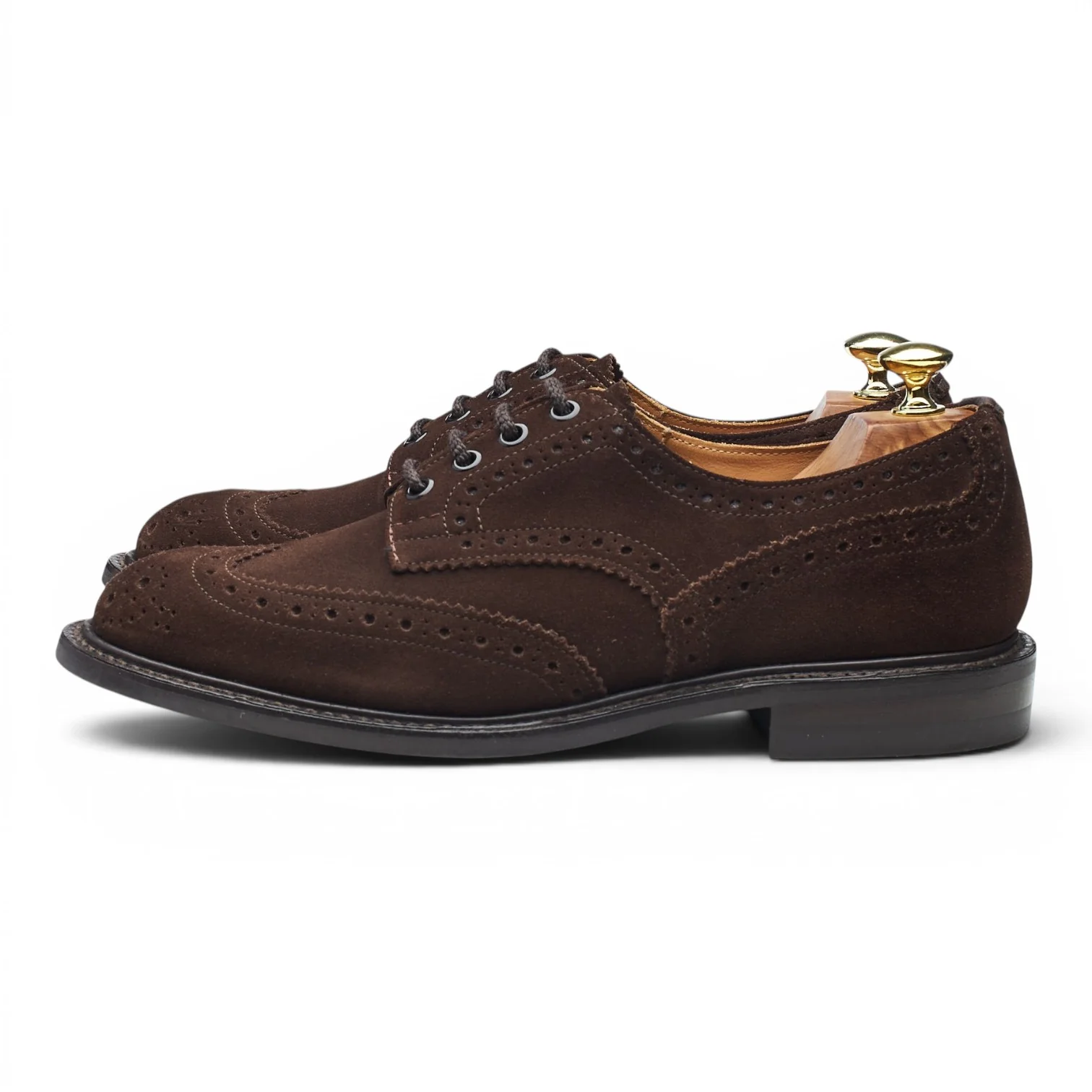 'Bourton' Dark Brown Suede Derby Brogues UK 7.5 - Image 3