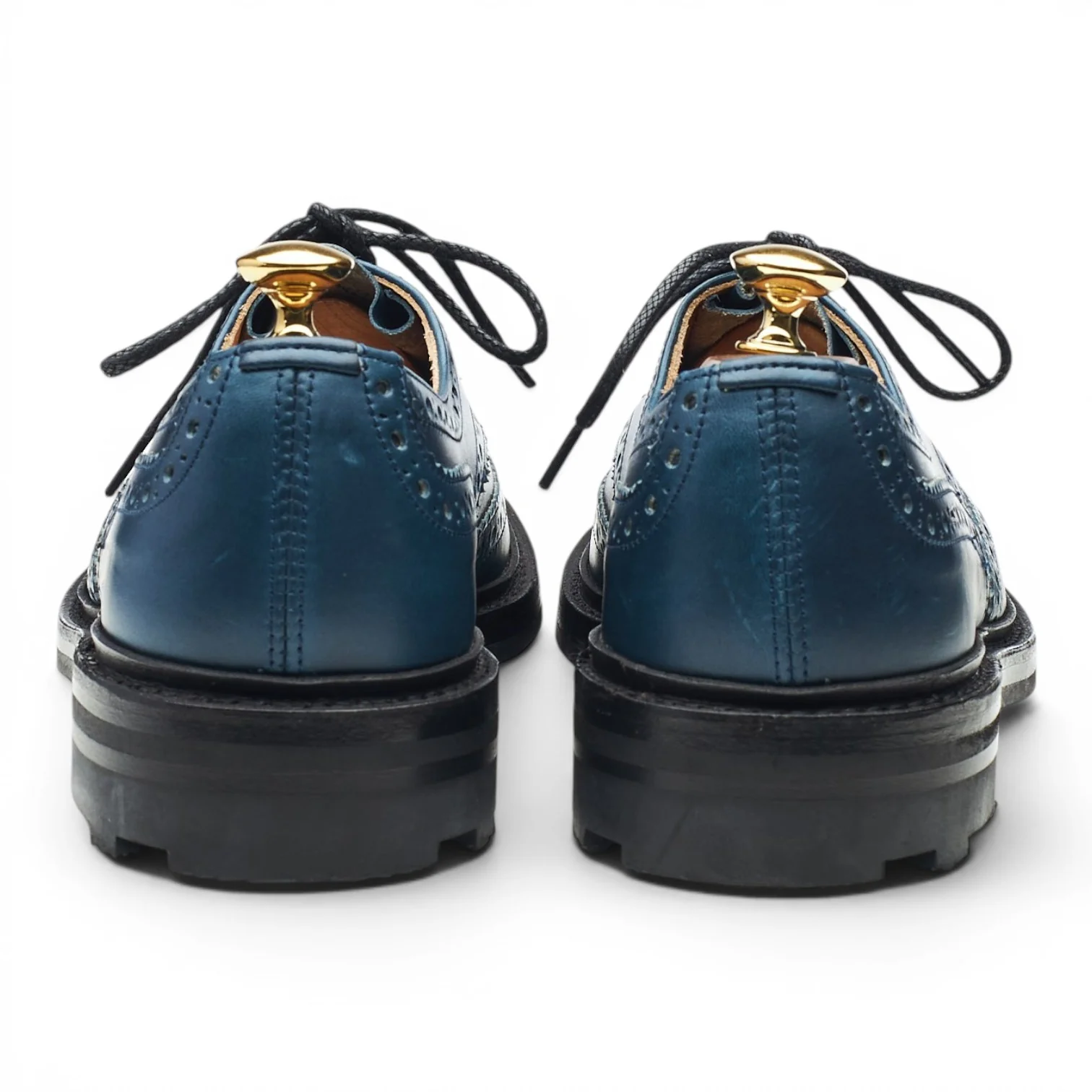 Herring 'Bourton' Blue Leather Derby Brogues UK 6 - Image 4