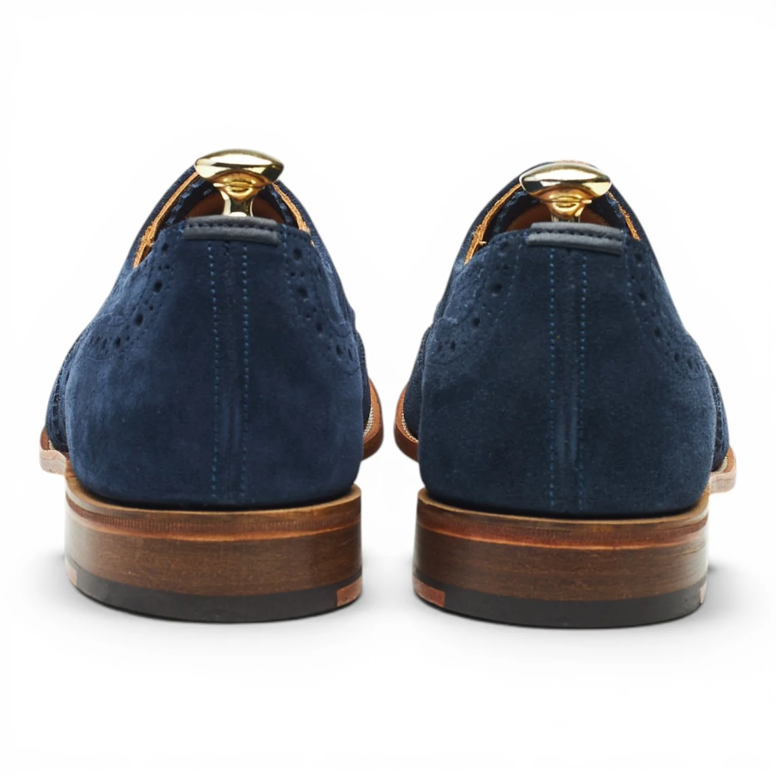 'Bourton' Blue Suede Derby Brogues UK 7.5 - Image 4
