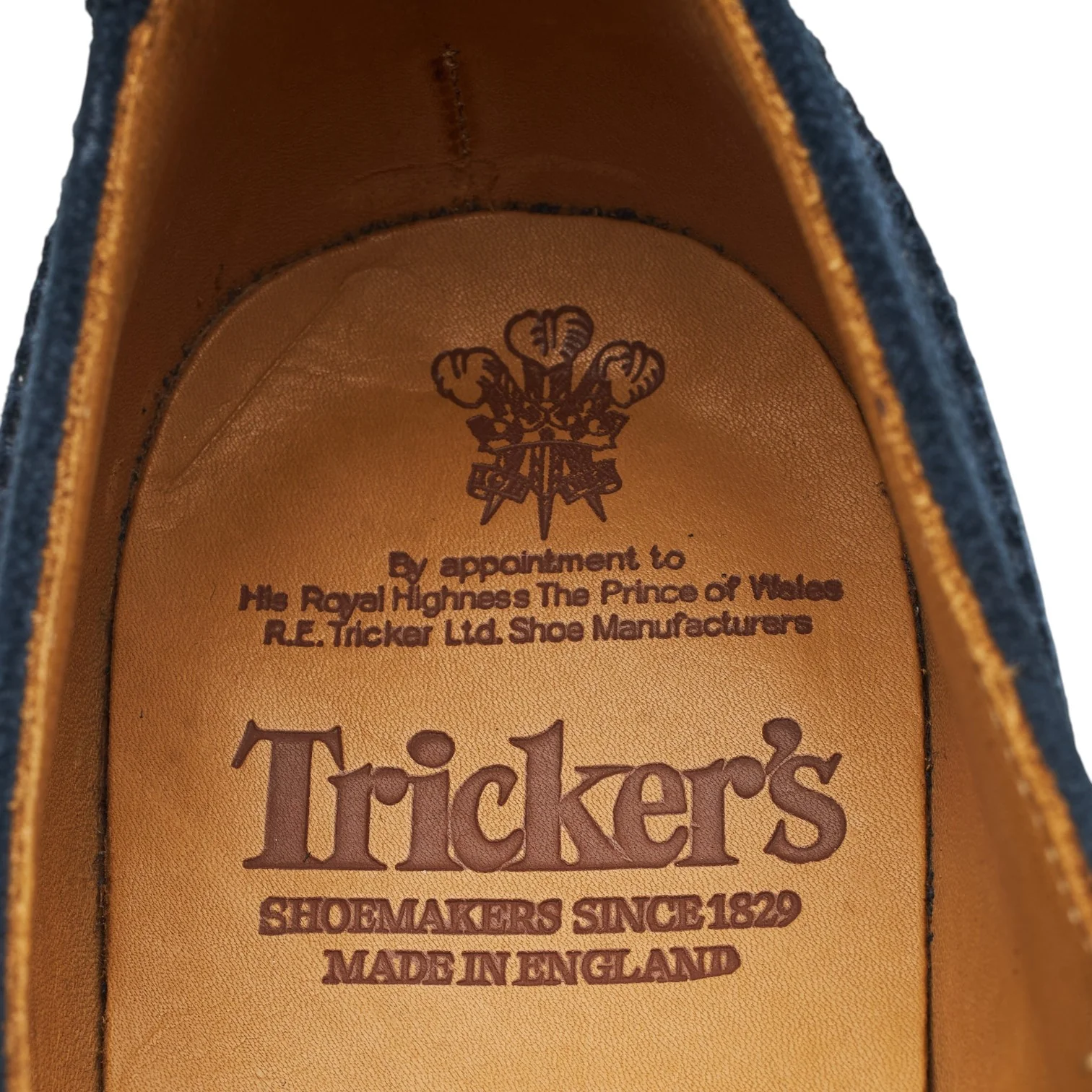 'Bourton' Blue Suede Derby Brogues UK 7.5 - Image 6