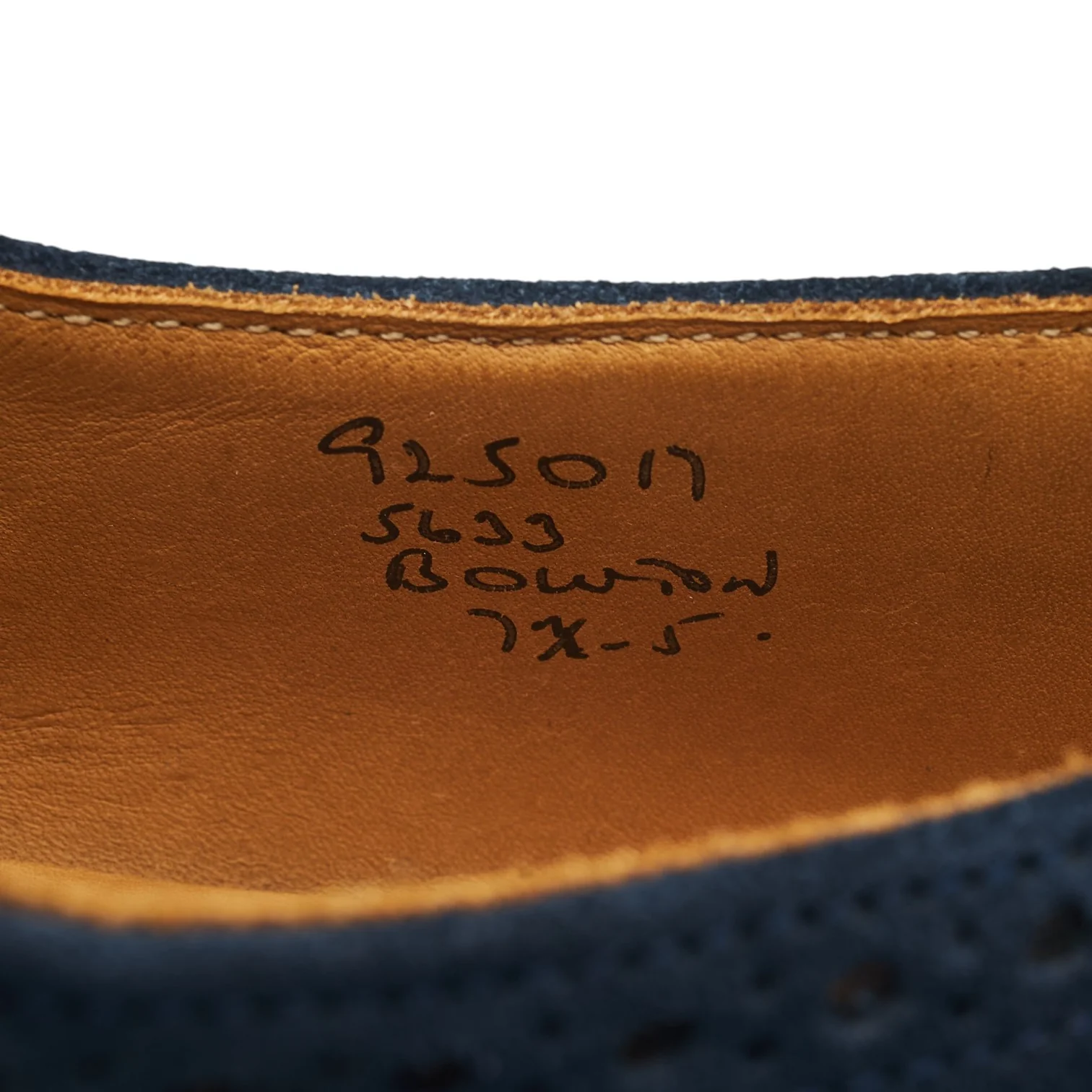 'Bourton' Blue Suede Derby Brogues UK 7.5 - Image 7