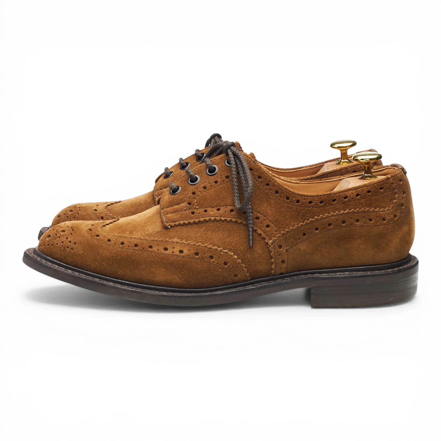 'Bourton' Snuff Brown Suede Derby Brogues UK 7.5 - Image 3