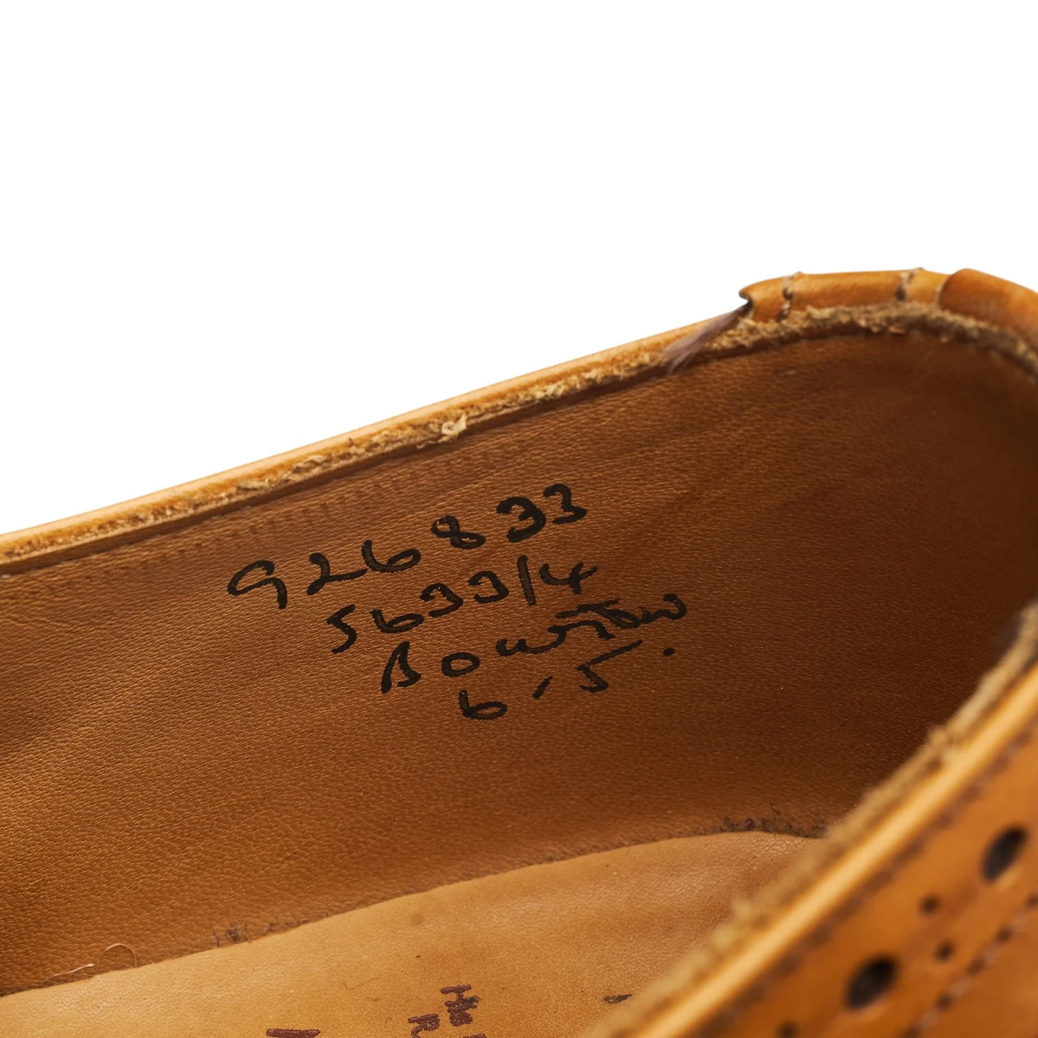 'Bourton' Tan Brown Leather Derby Brogues UK 6 - Image 7