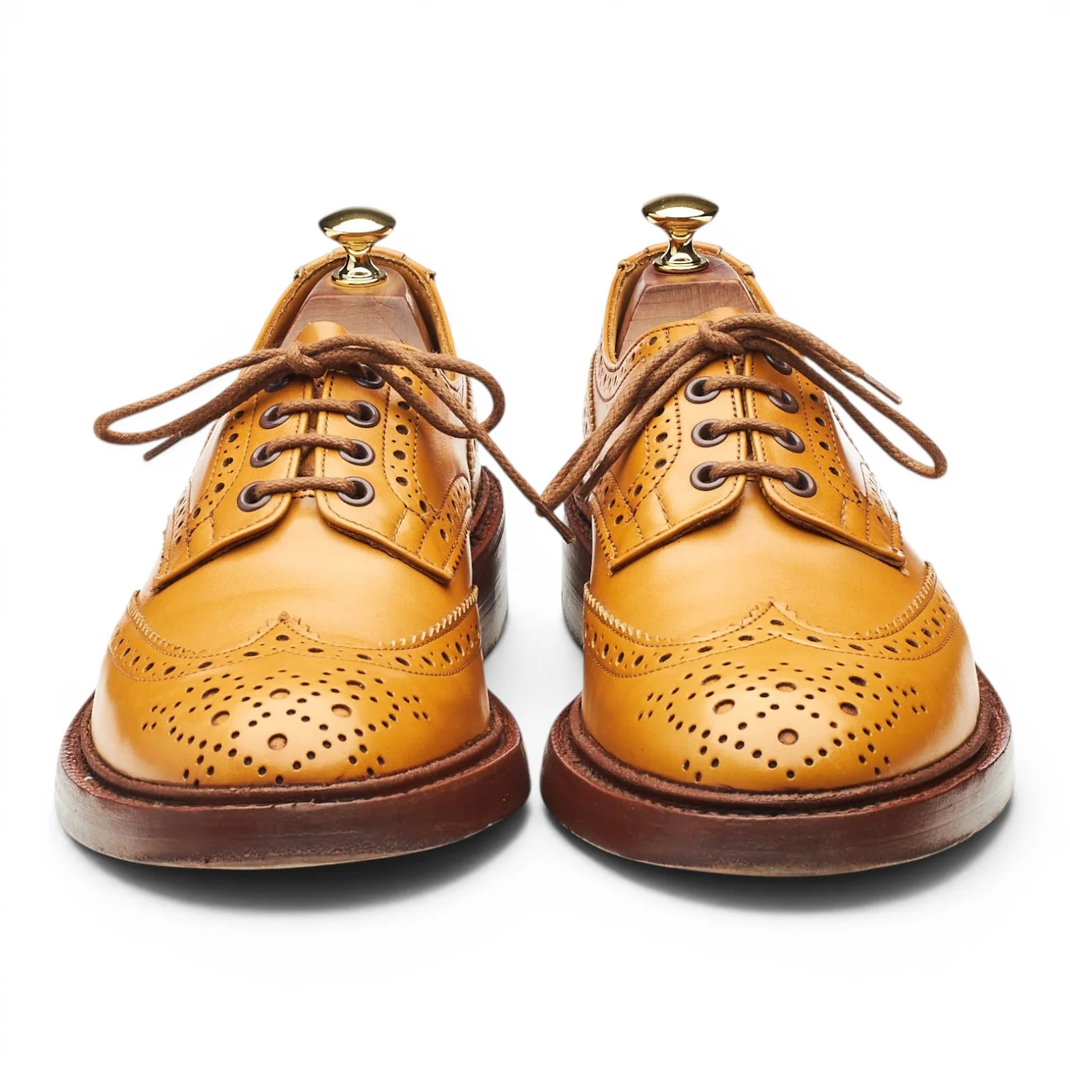 'Bourton' Tan Brown Leather Derby Brogues UK 9 - Image 2