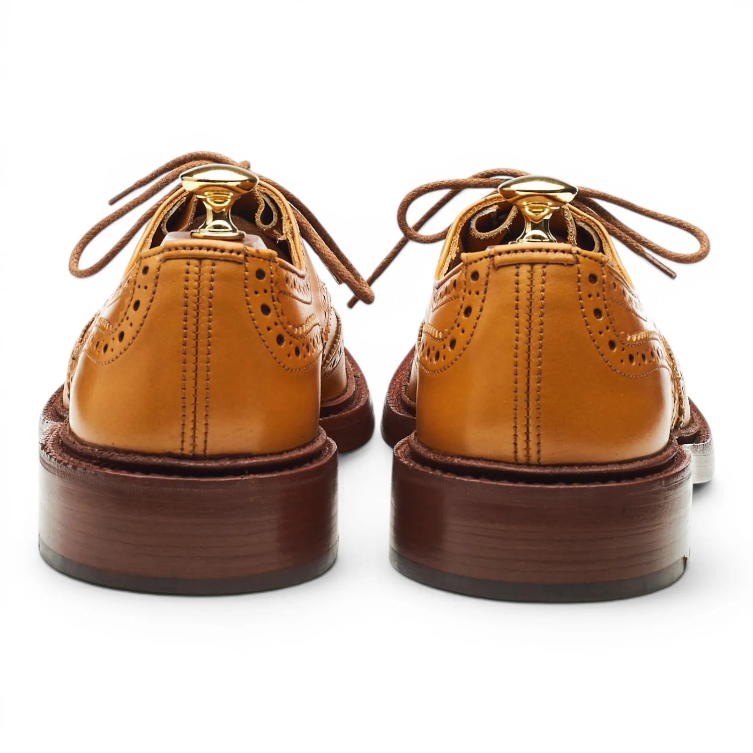 'Bourton' Tan Brown Leather Derby Brogues UK 9 - Image 4