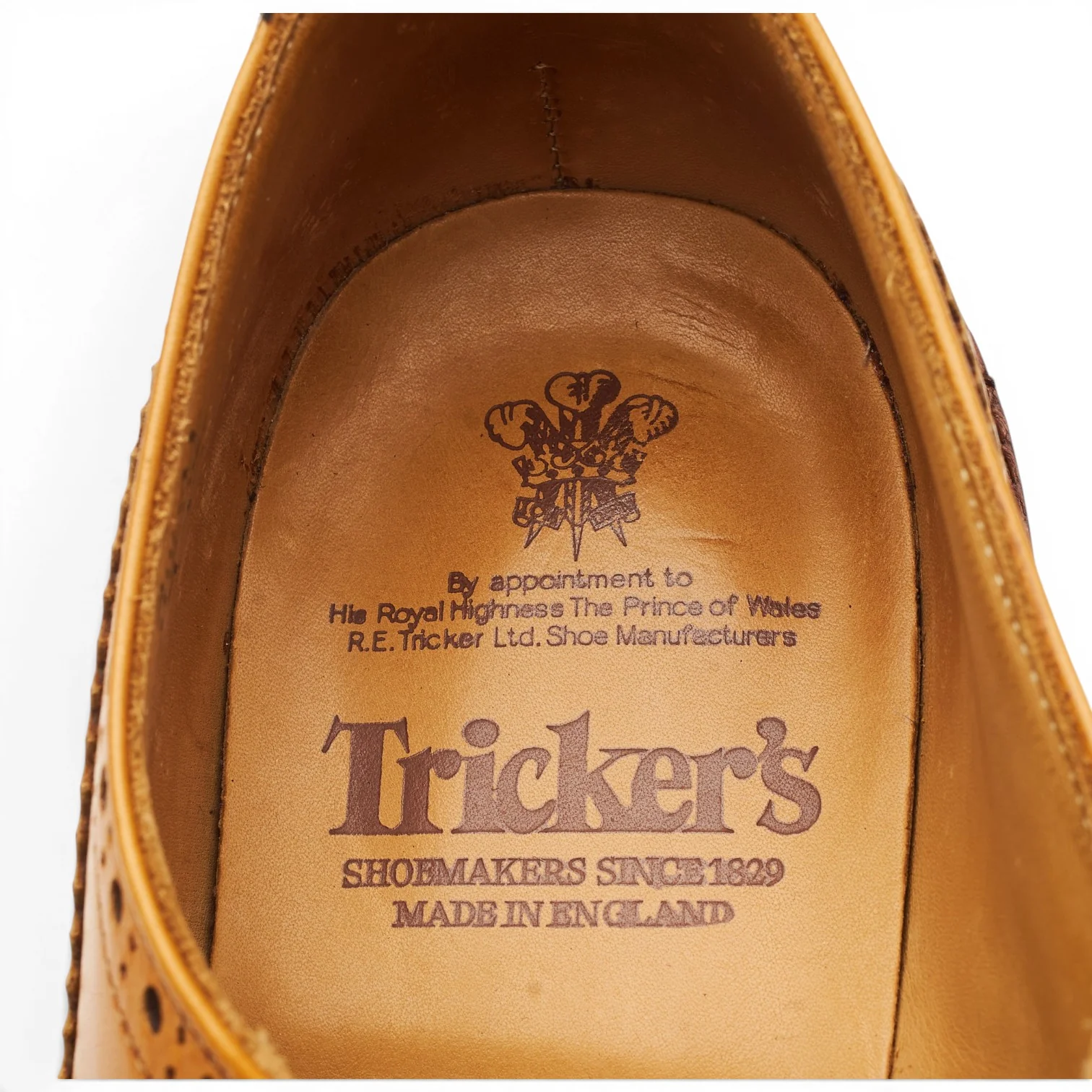 'Bourton' Tan Brown Leather Derby Brogues UK 9 - Image 6