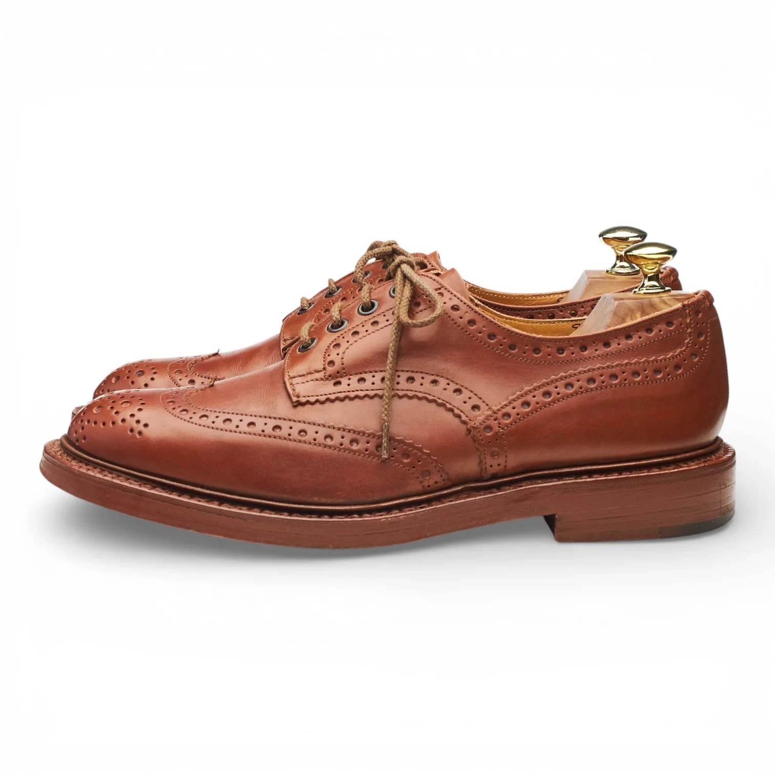 'Bourton' Tan Brown Leather Derby Brogues UK 7 - Image 3