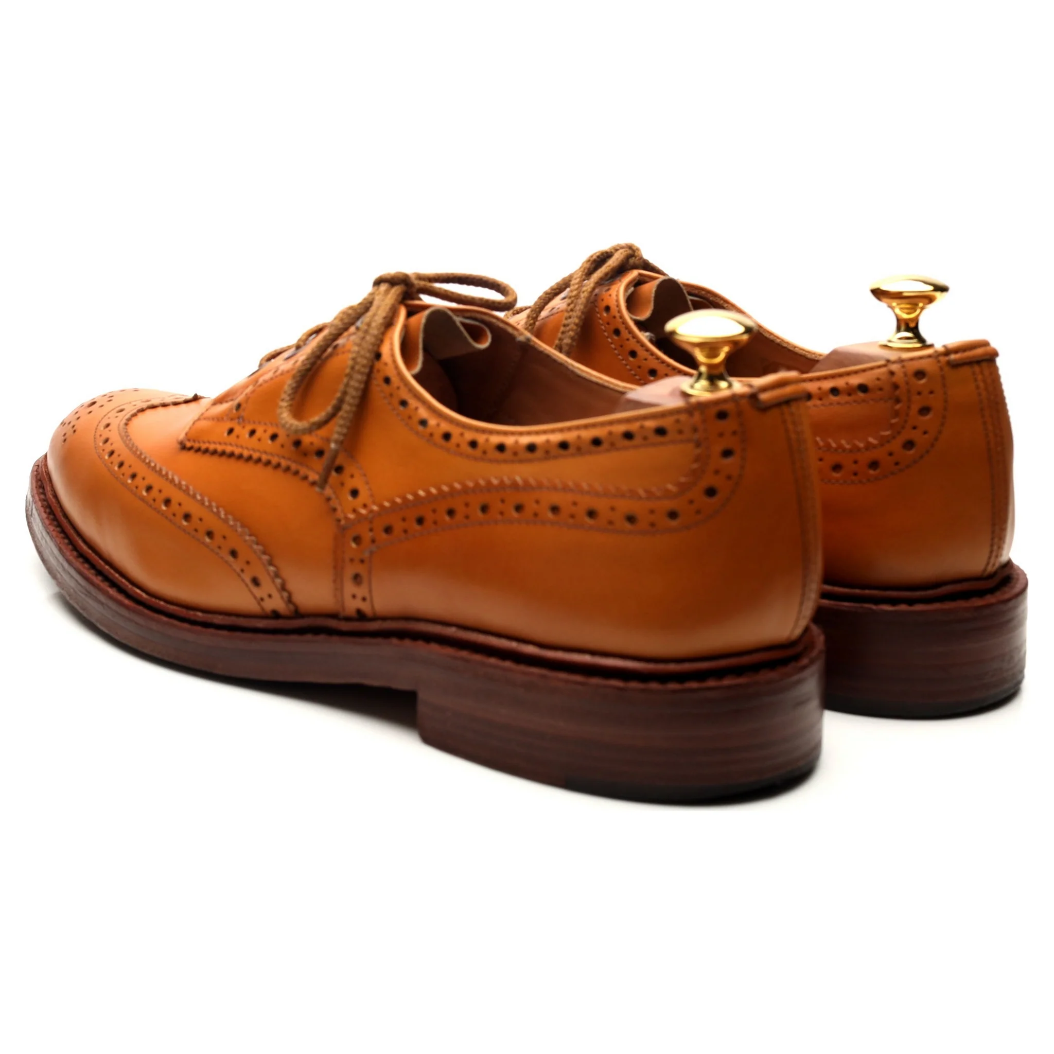 'Bourton' Tan Brown Leather Derby Brogues UK 9.5 - Image 3