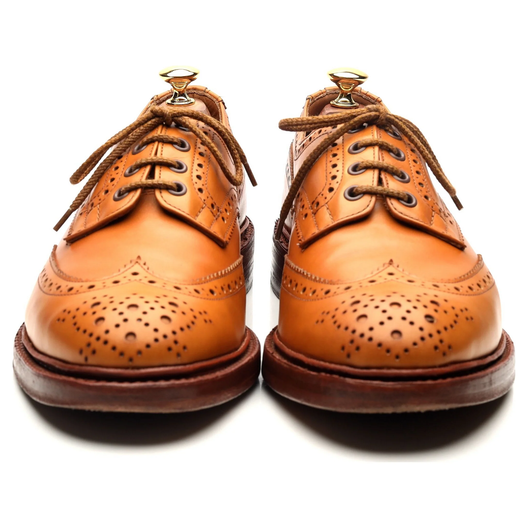 'Bourton' Tan Brown Leather Derby Brogues UK 9.5 - Image 8