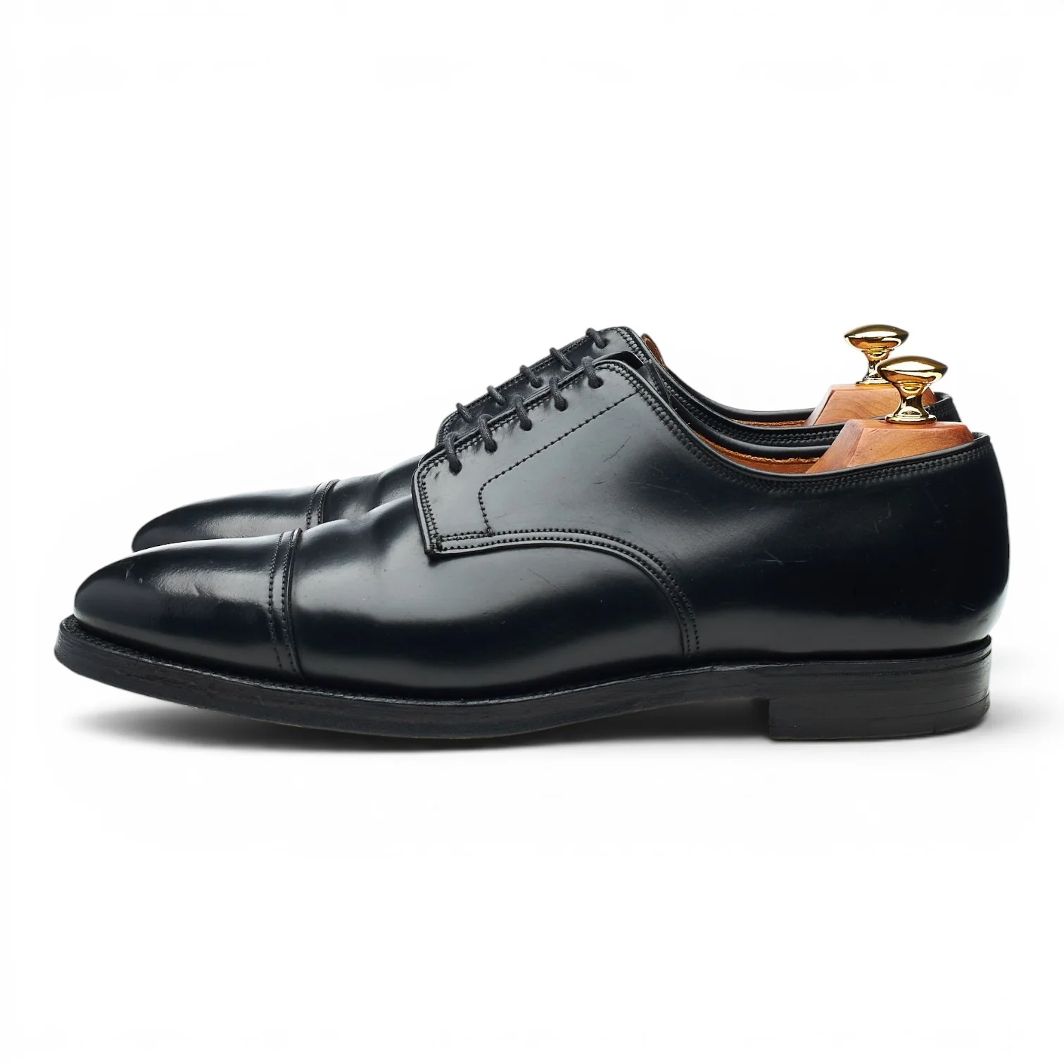 'Bradford' Black Cordovan Leather Derby UK 8.5 E - Image 3