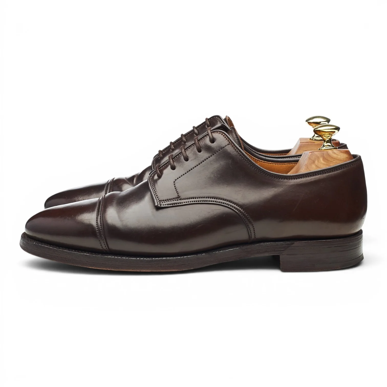 'Bradford' Dark Brown Cordovan Leather Derby UK 7 E - Image 3